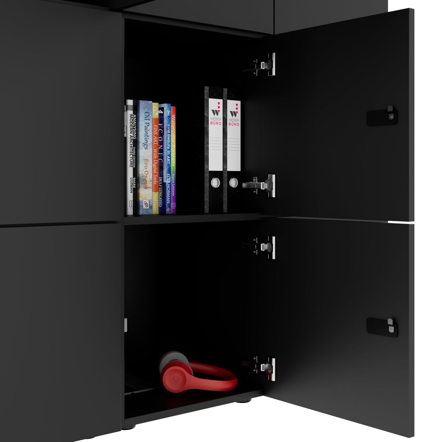 CHOICE Spind | 1353 x 1836 mm, 12 Schließfächer, Anthrazit