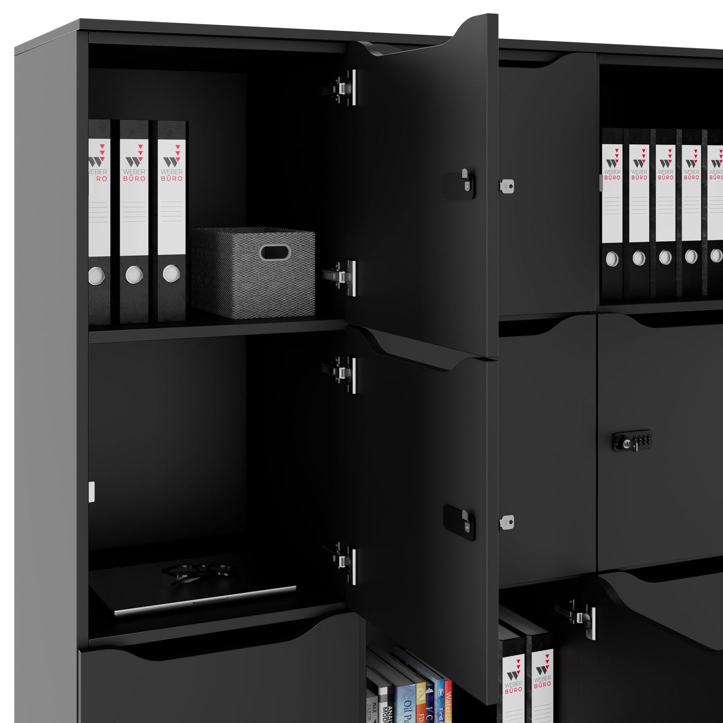 CHOICE Spind | 1353 x 1836 mm, 12 Schließfächer, Anthrazit