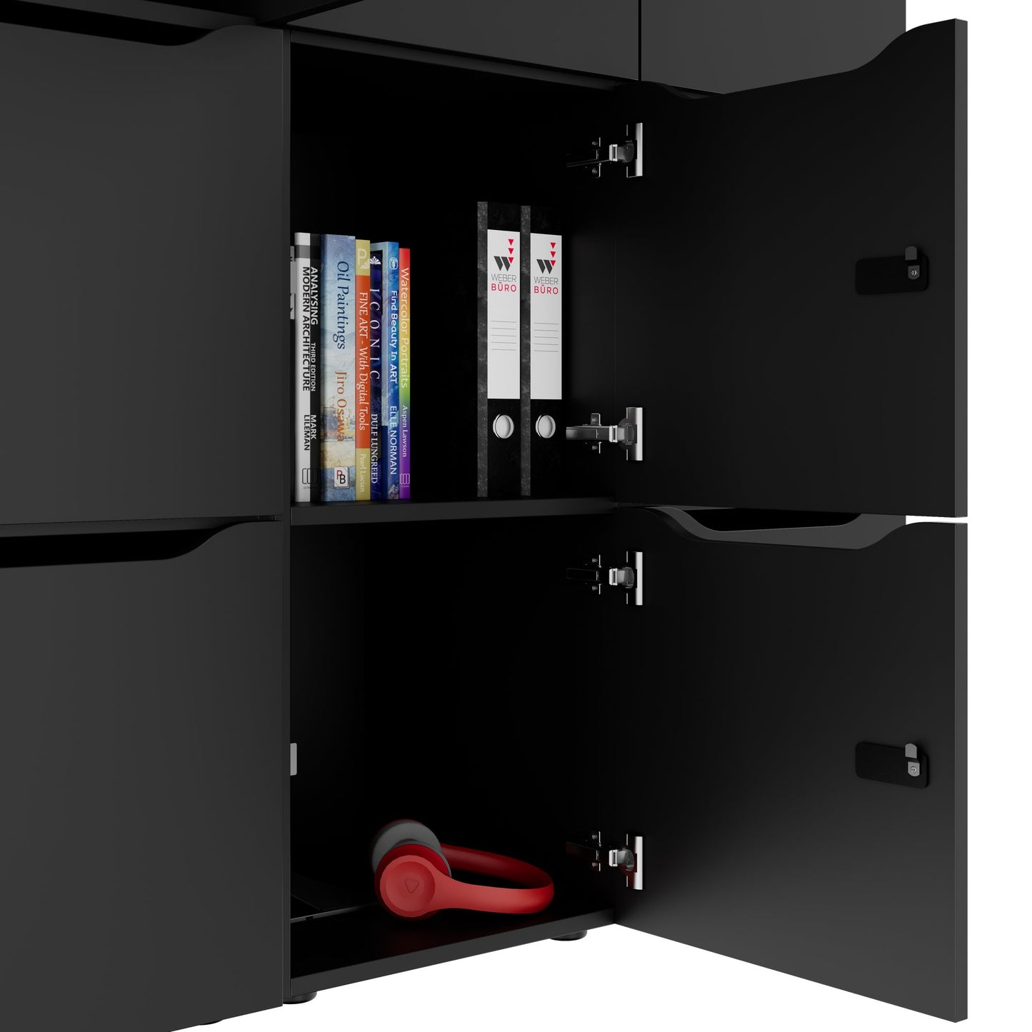 CHOICE Spind | 1353 x 1836 mm, 12 Schließfächer, Anthrazit