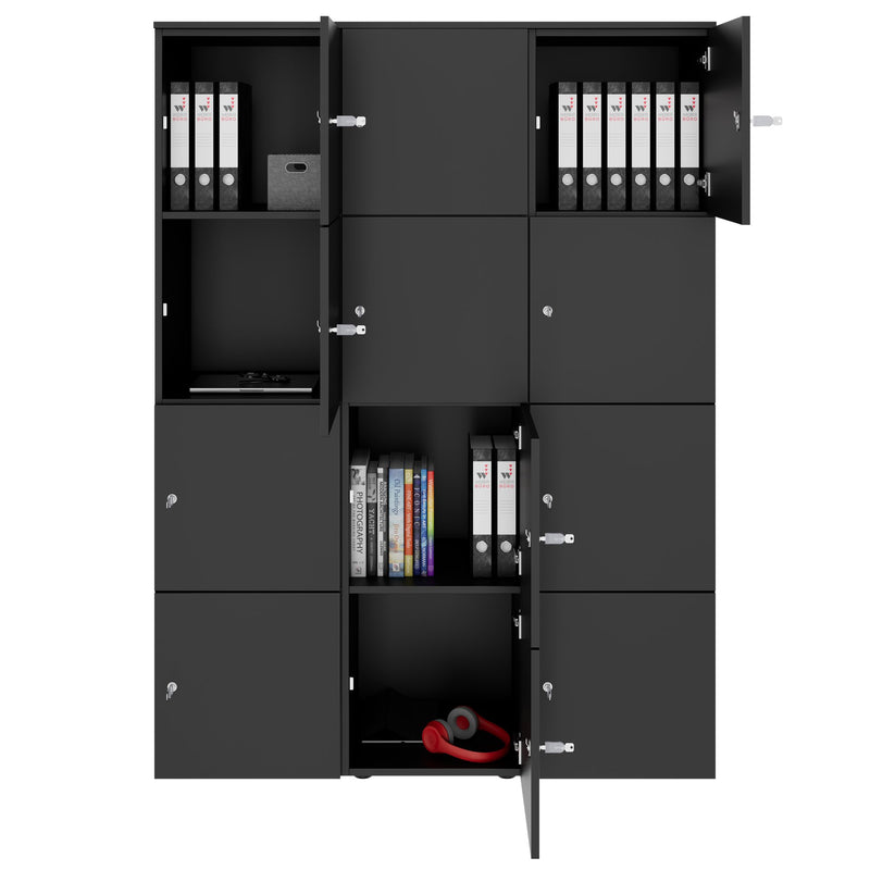 Armoire CHOICE | 1353 x 1836 mm, 12 casiers, anthracite - 2 Main Image