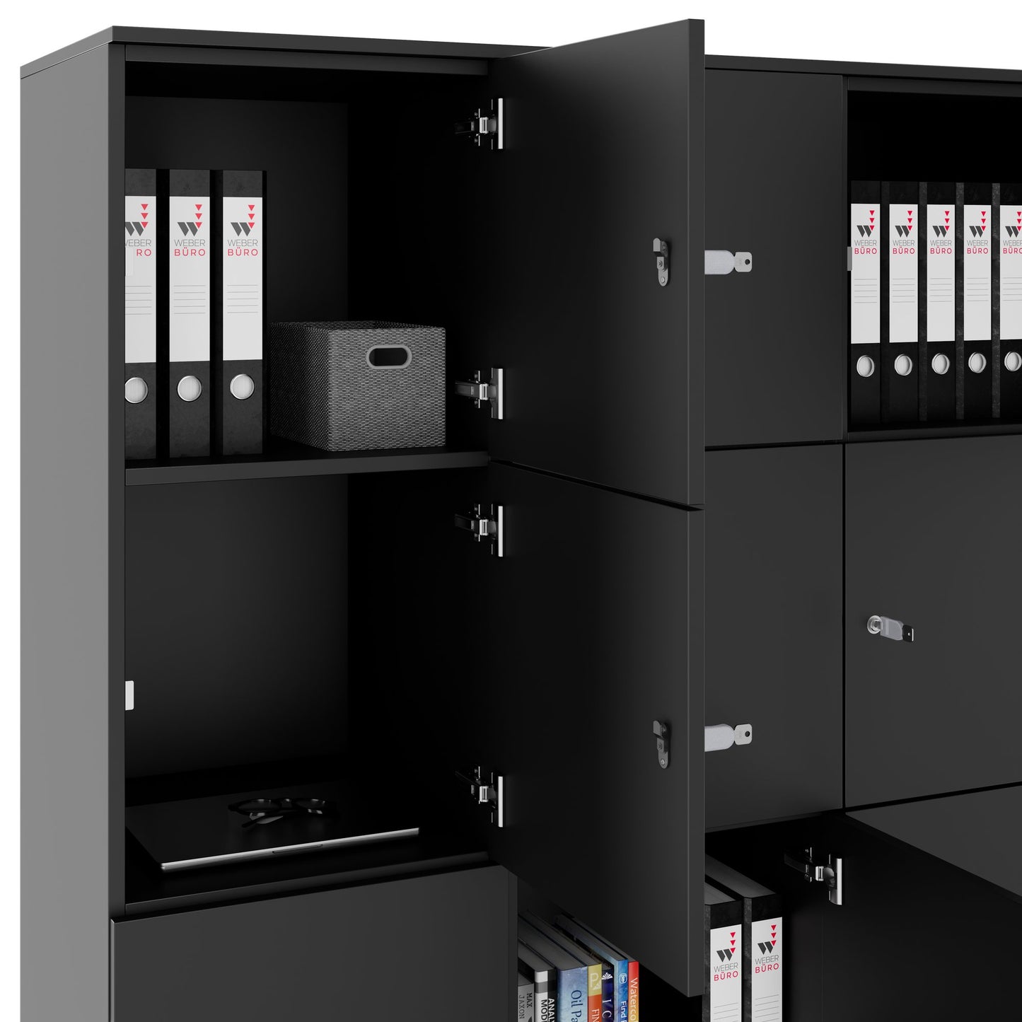 CHOICE Spind | 1353 x 1836 mm, 12 Schließfächer, Anthrazit