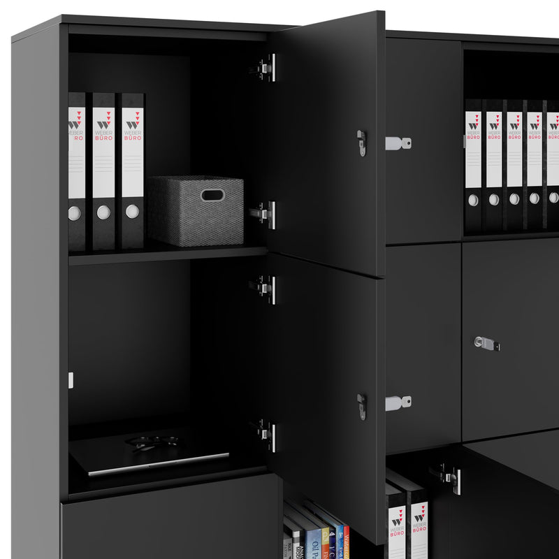 Armoire CHOICE | 1353 x 1836 mm, 12 casiers, anthracite - 4 Main Image