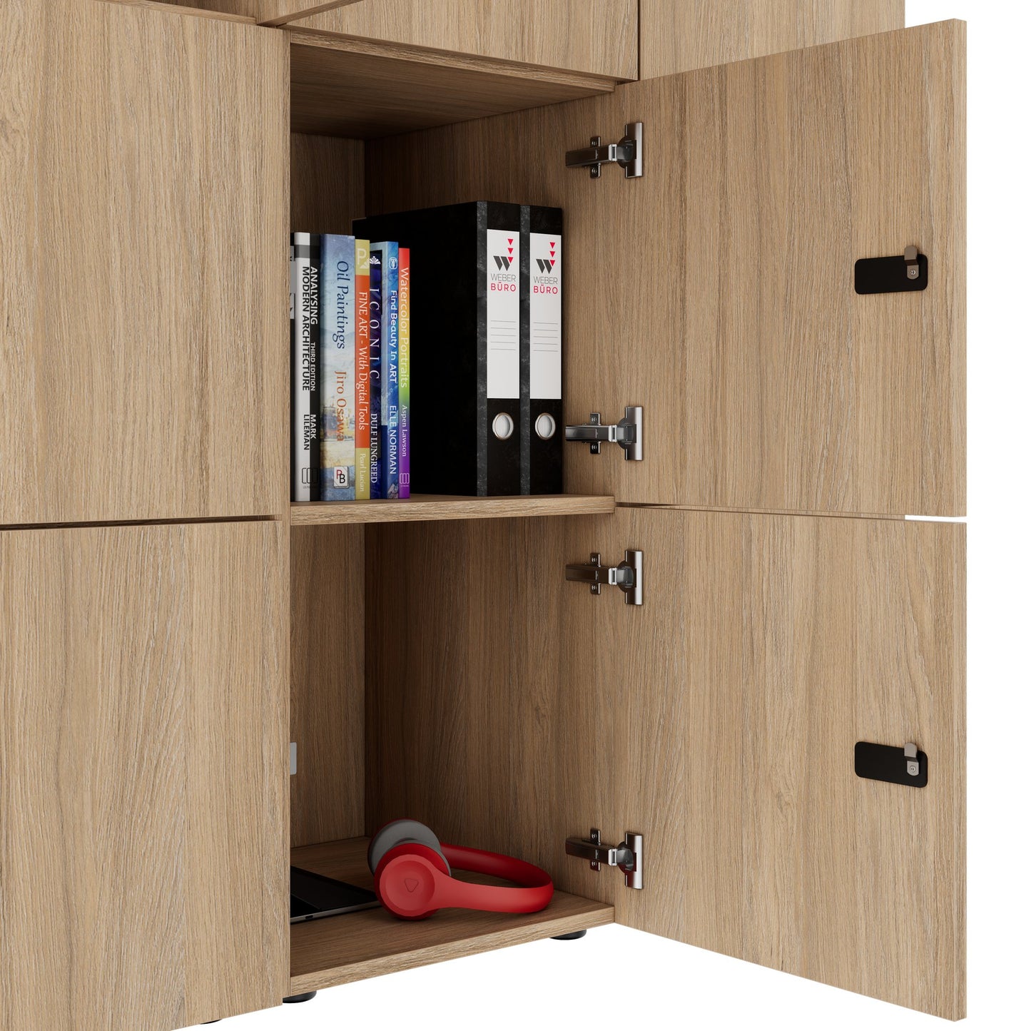 CHOICE Spind | 1353 x 1836 mm, 12 Schließfächer, Bernsteineiche