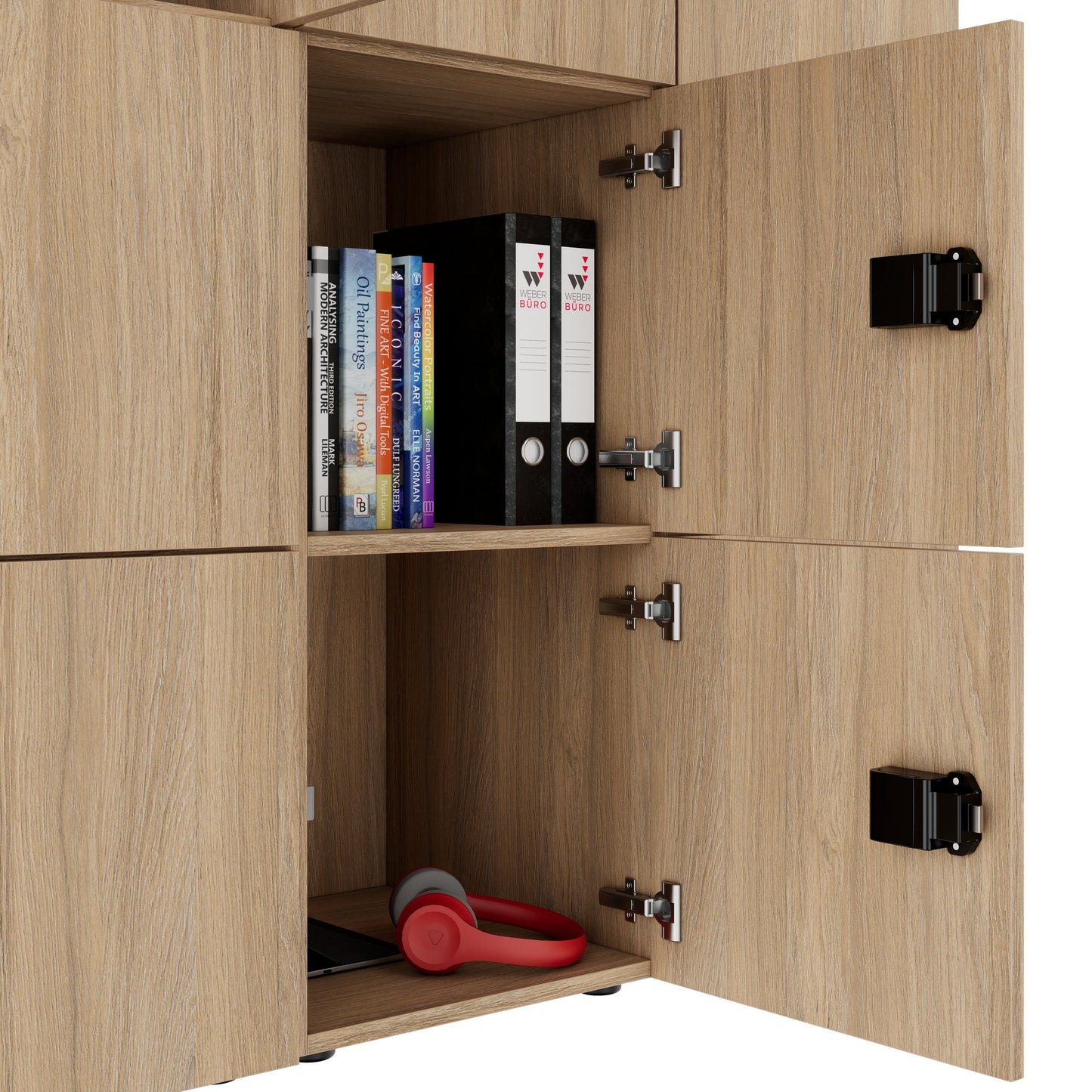 CHOICE Spind | 1353 x 1836 mm, 12 Schließfächer, Bernsteineiche