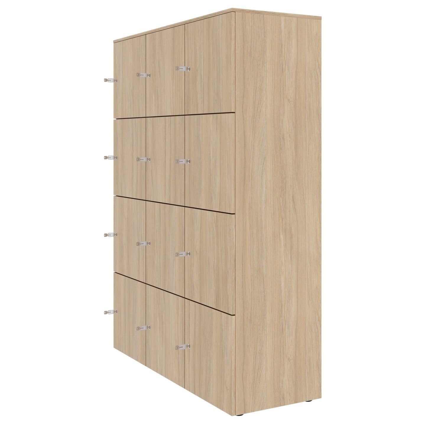 CHOICE Spind | 1353 x 1836 mm, 12 Schließfächer, Bernsteineiche