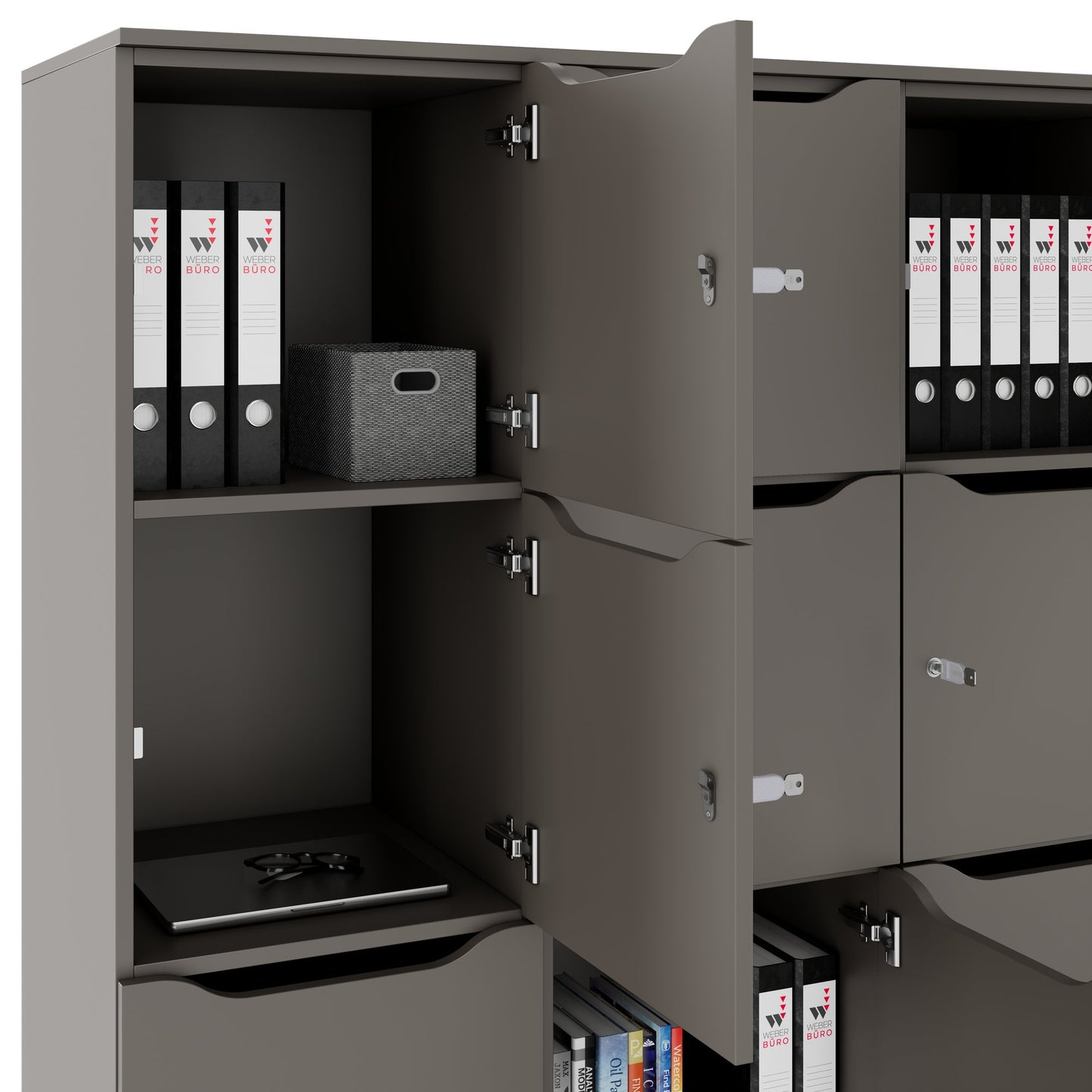 CHOICE Spind | 1353 x 1836 mm, 12 Schließfächer, Cubanitgrau