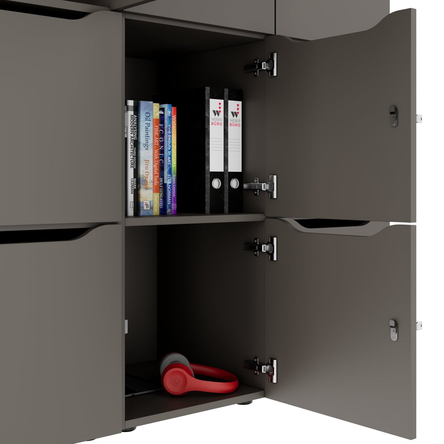 CHOICE Spind | 1353 x 1836 mm, 12 Schließfächer, Cubanitgrau