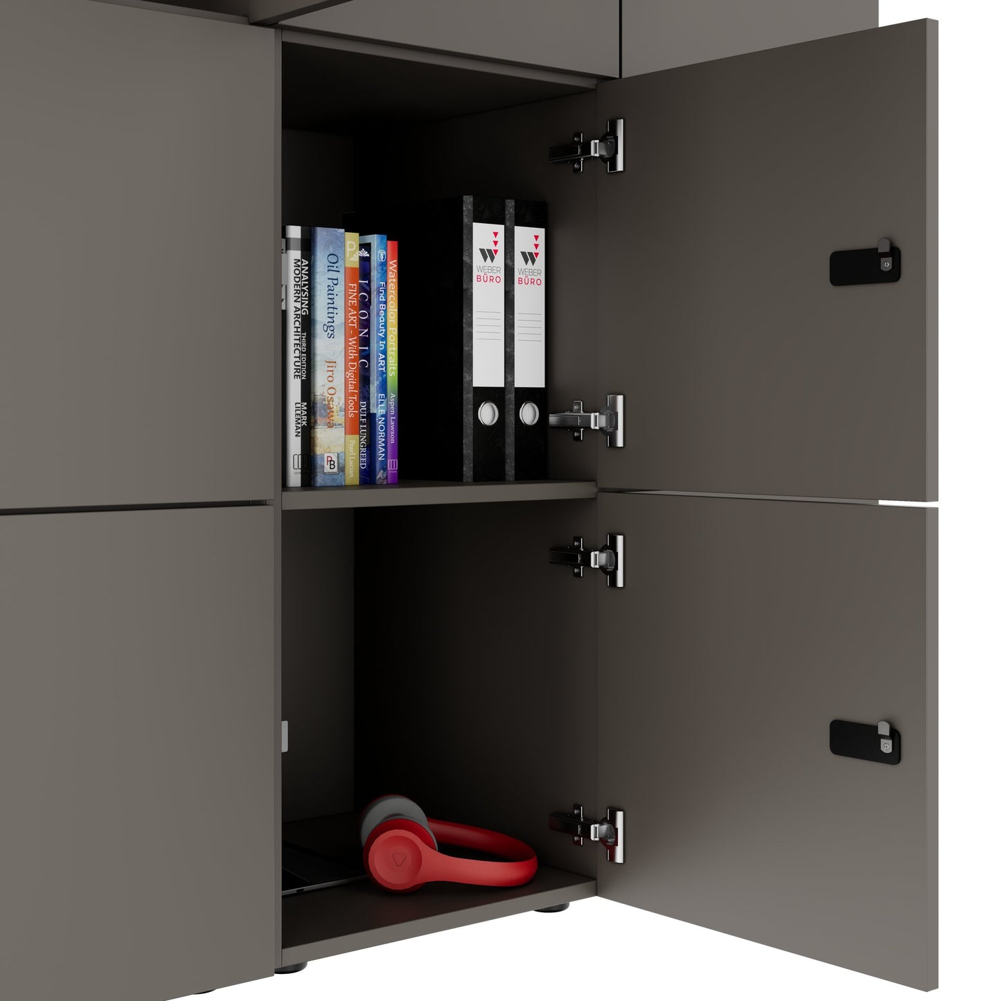 CHOICE Spind | 1353 x 1836 mm, 12 Schließfächer, Cubanitgrau