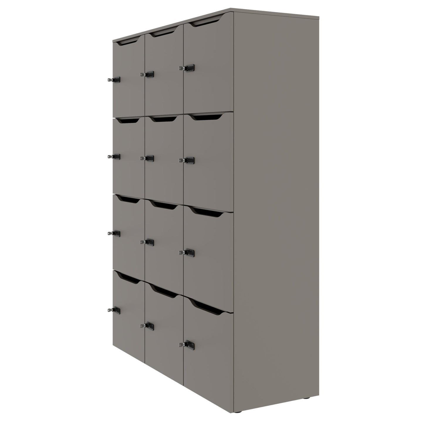 CHOICE Spind | 1353 x 1836 mm, 12 Schließfächer, Cubanitgrau