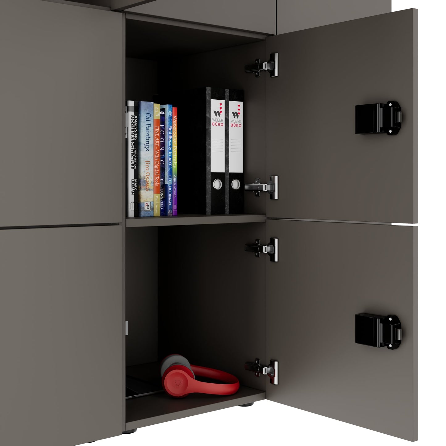 CHOICE Spind | 1353 x 1836 mm, 12 Schließfächer, Cubanitgrau