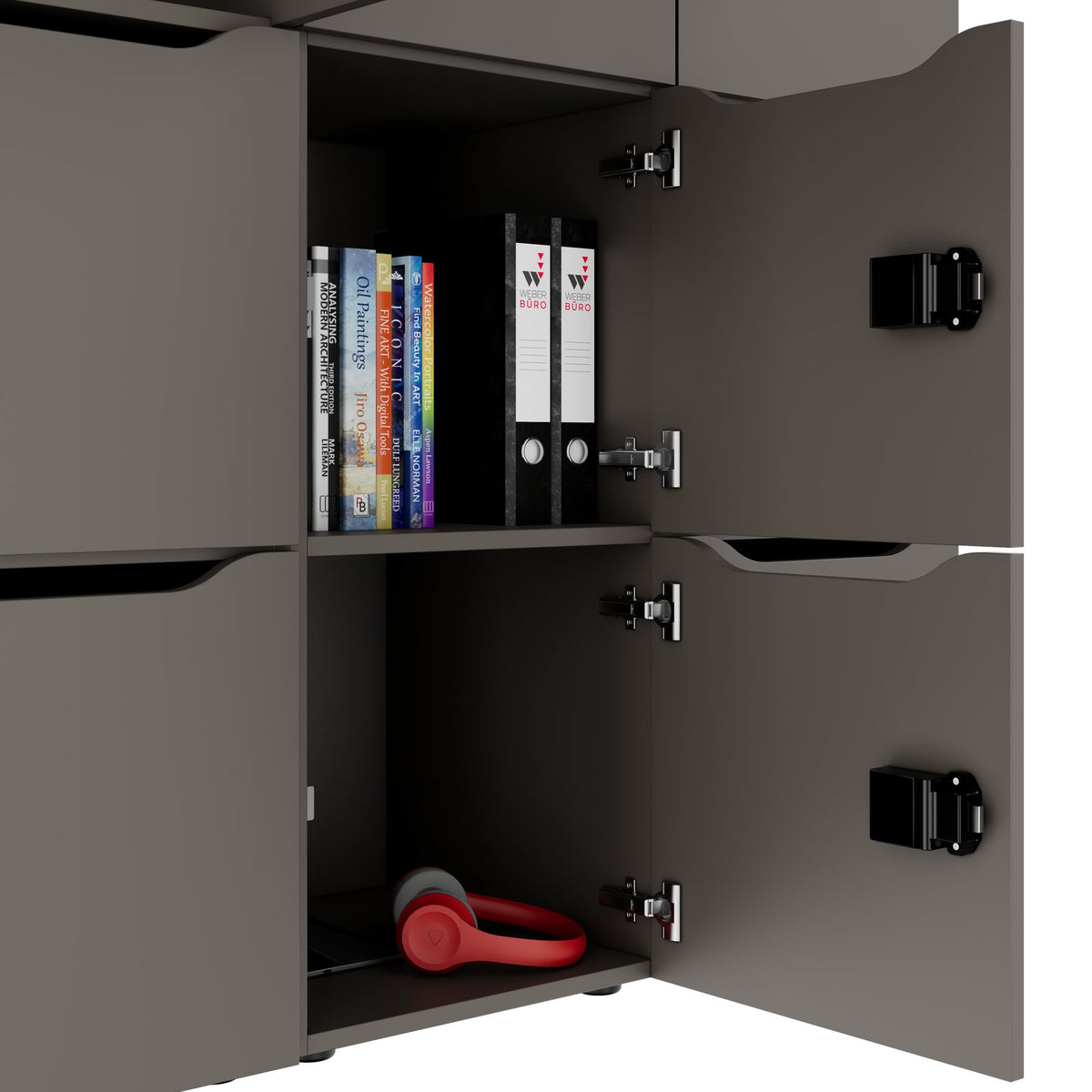 Armadietto CHOICE | 1353 x 1836 mm, 12 scomparti, grigio cubanite - 5 Lightbox Main Image