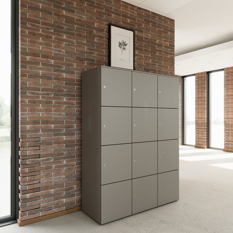 Armadietto CHOICE | 1353 x 1836 mm, 12 scomparti, grigio cubanite - 8 Main Image