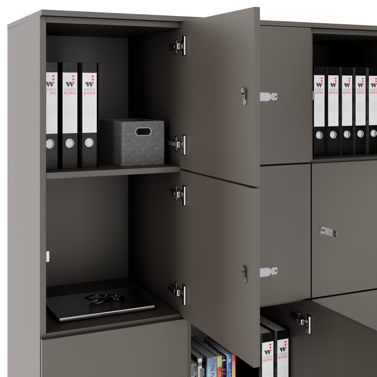 CHOICE Spind | 1353 x 1836 mm, 12 Schließfächer, Cubanitgrau