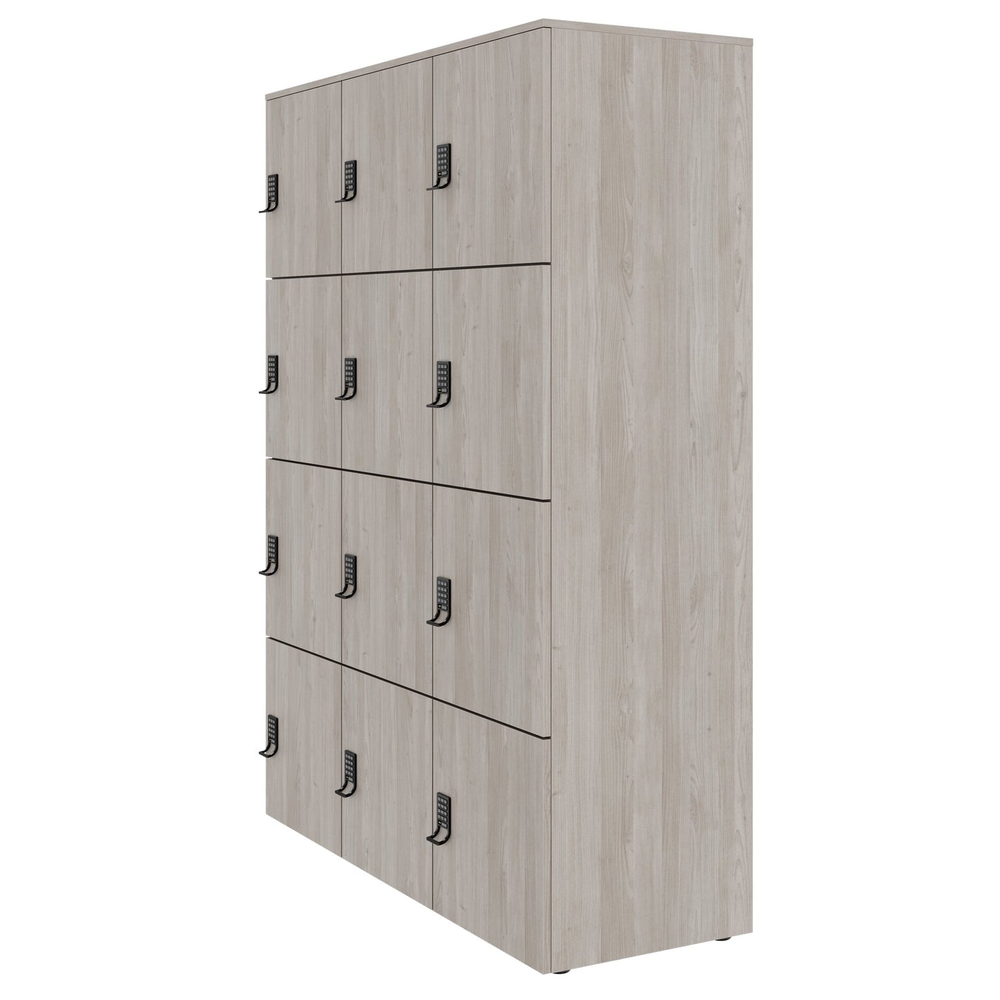 CHOICE Spind | 1353 x 1836 mm, 12 Schließfächer, Nordeiche grau