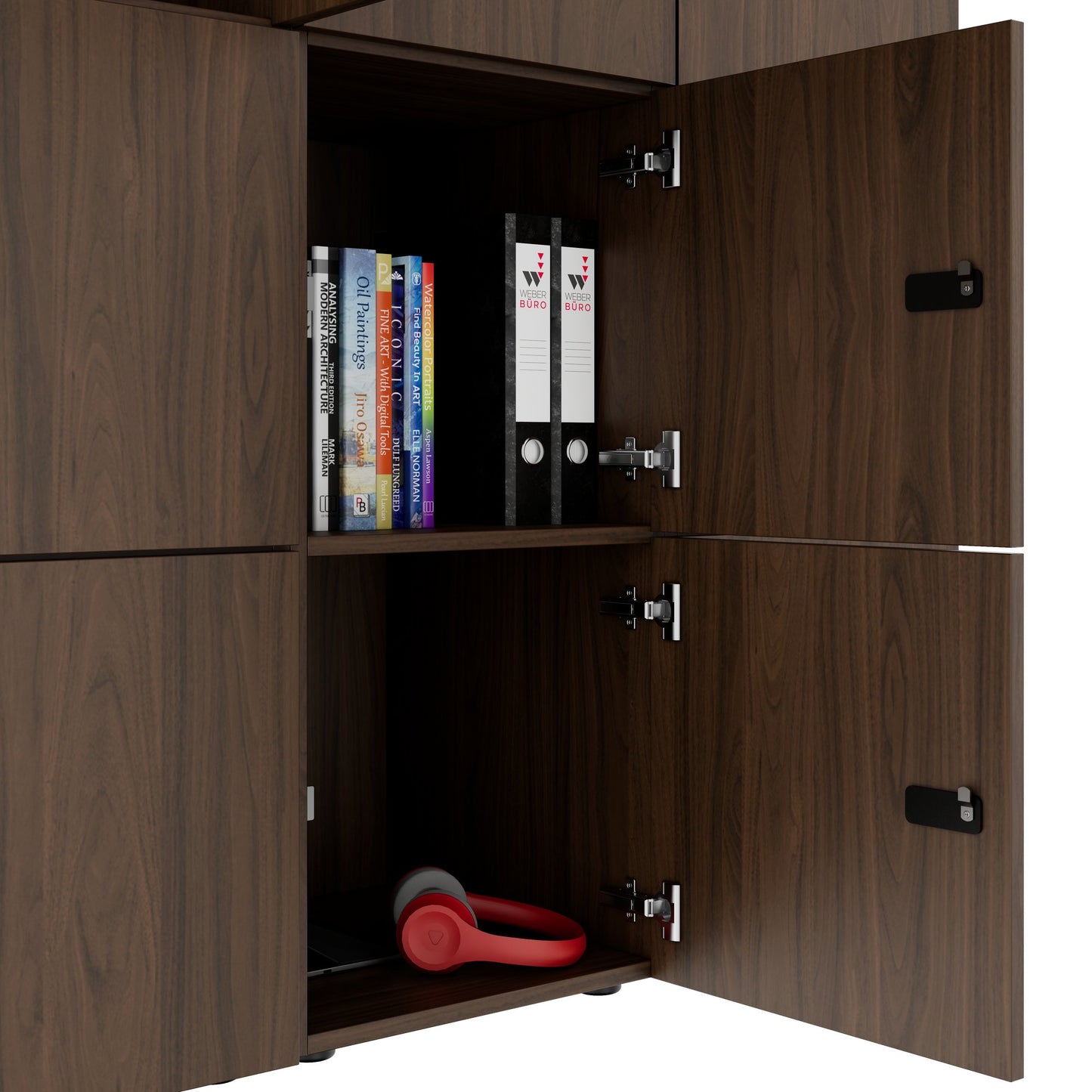 CHOICE Spind | 1353 x 1836 mm, 12 Schließfächer, Nussbaum