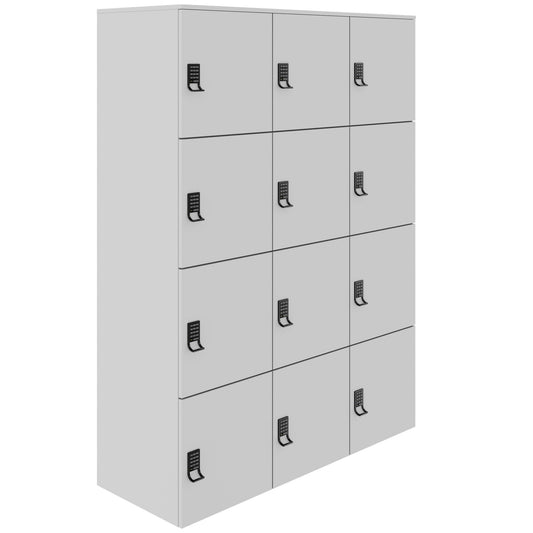 Armadietto CHOICE | 1353 x 1836 mm, 12 scomparti, grigio perla