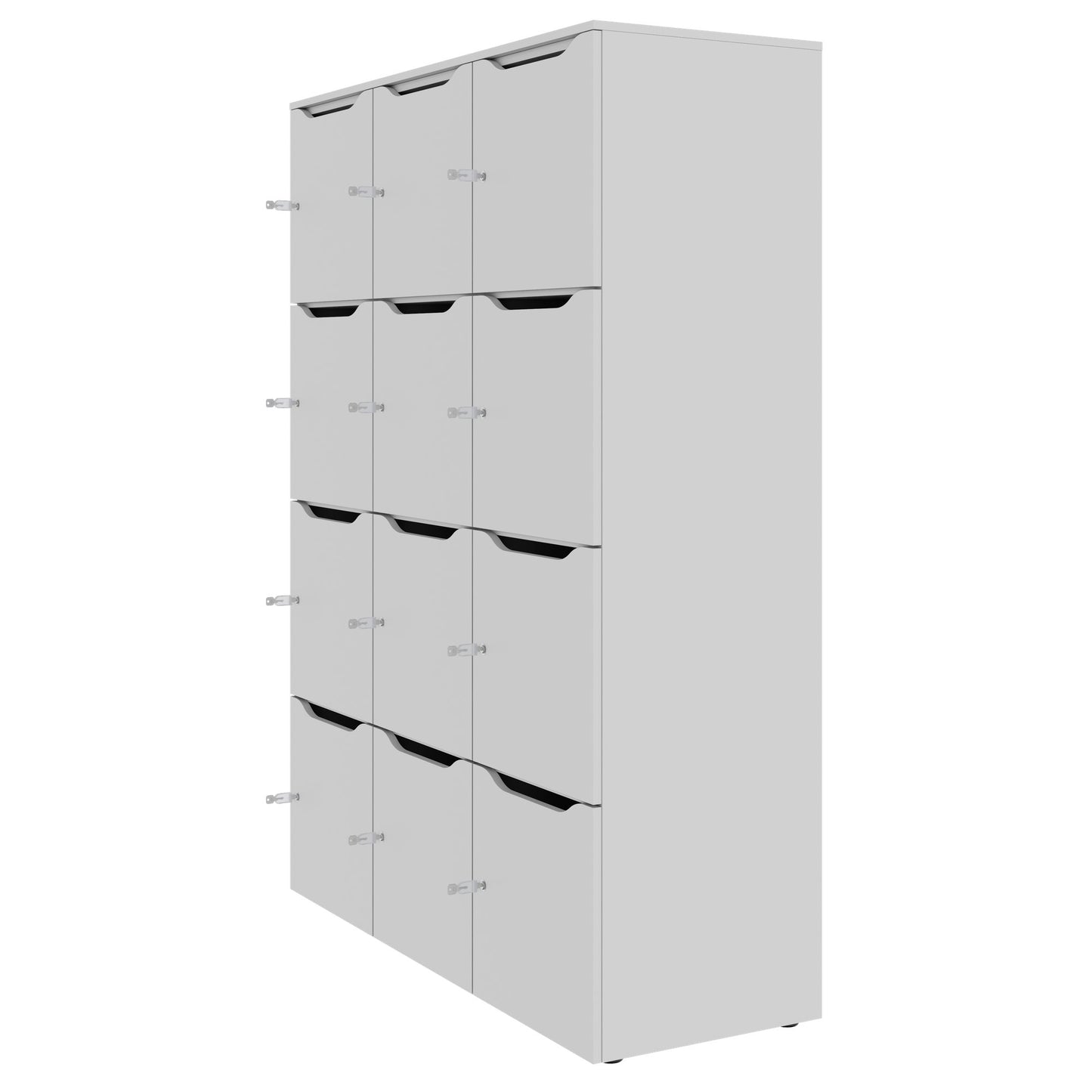 CHOICE Spind | 1353 x 1836 mm, 12 Schließfächer, Perlgrau