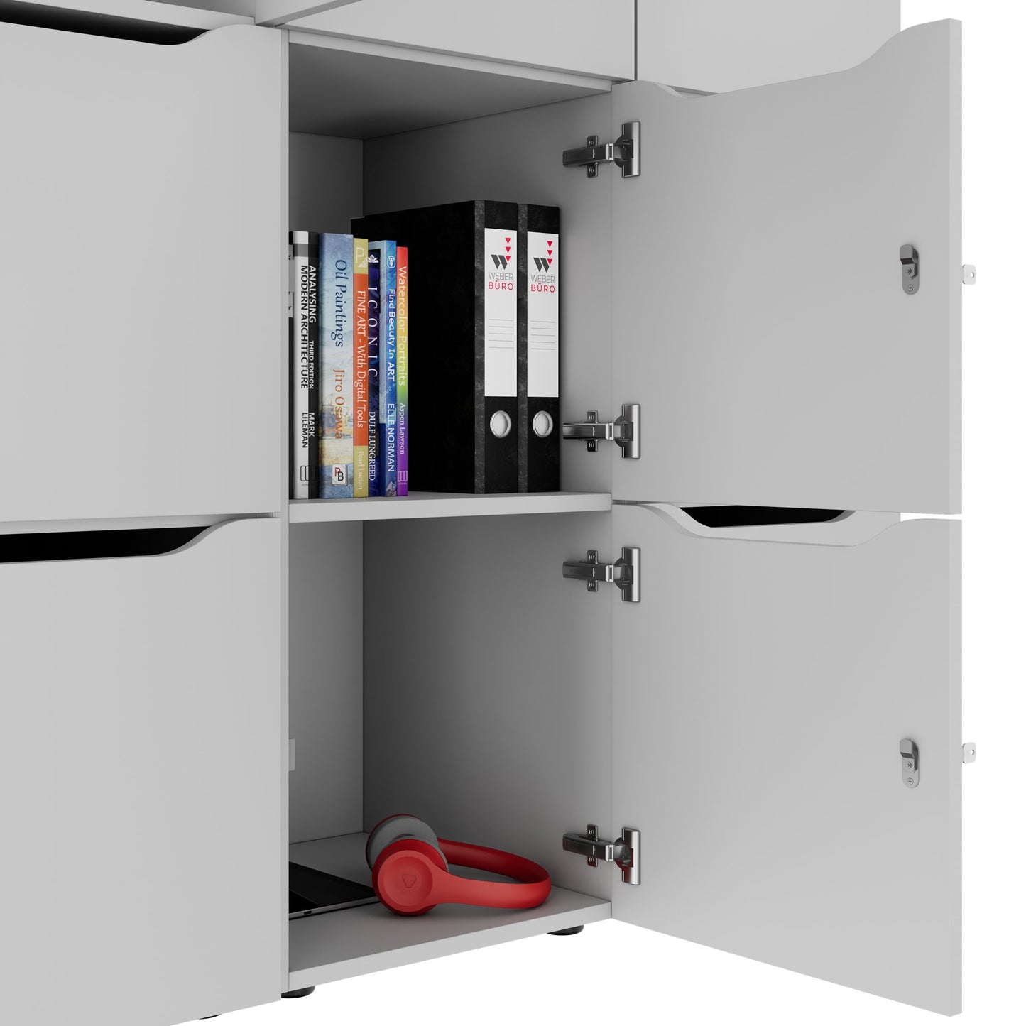 CHOICE Spind | 1353 x 1836 mm, 12 Schließfächer, Perlgrau