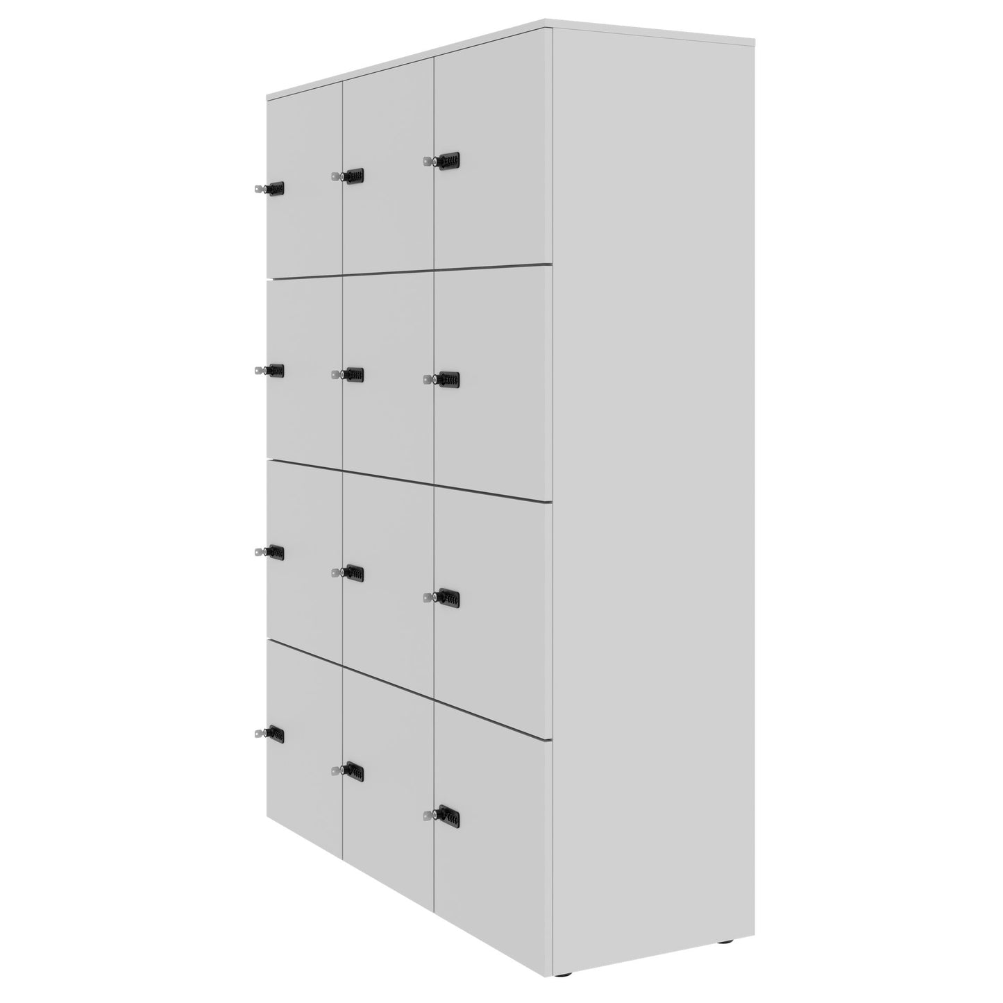 CHOICE Spind | 1353 x 1836 mm, 12 Schließfächer, Perlgrau