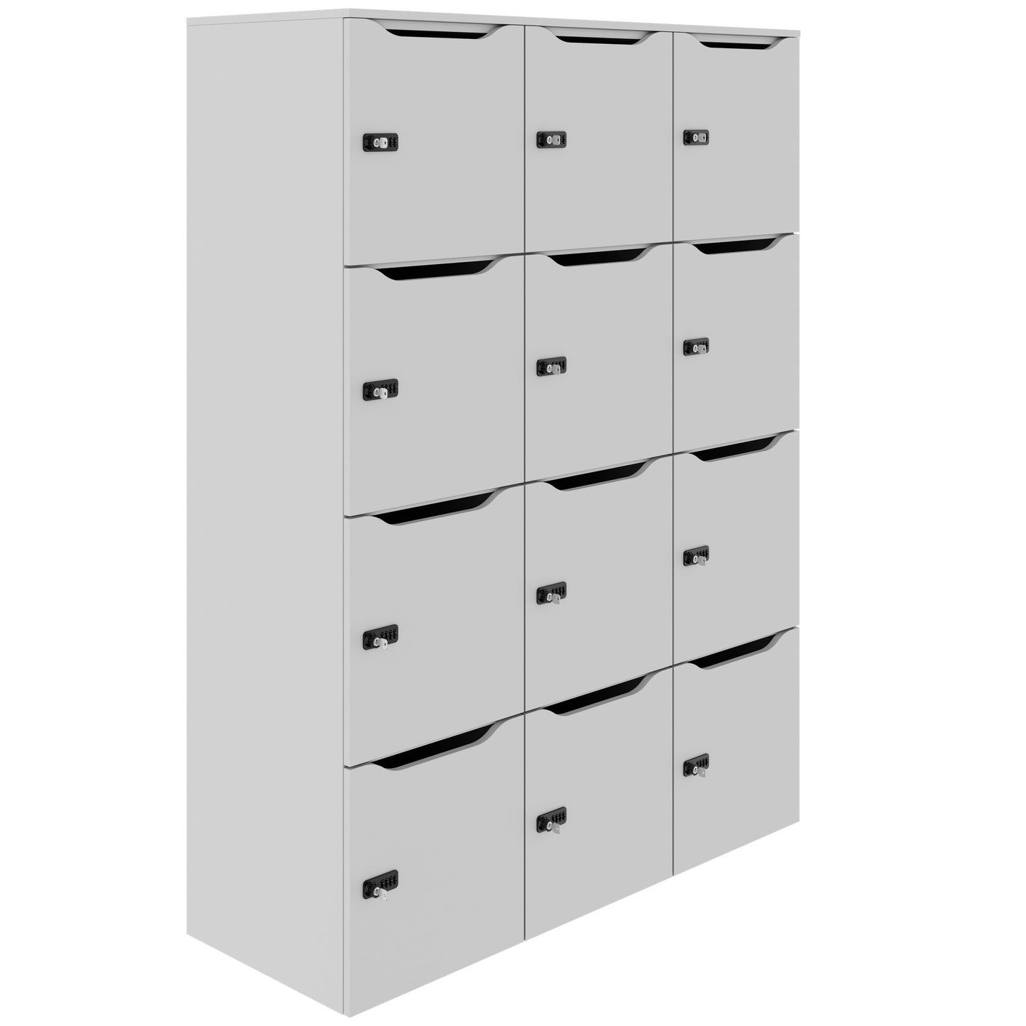 CHOICE Spind | 1353 x 1836 mm, 12 Schließfächer, Perlgrau