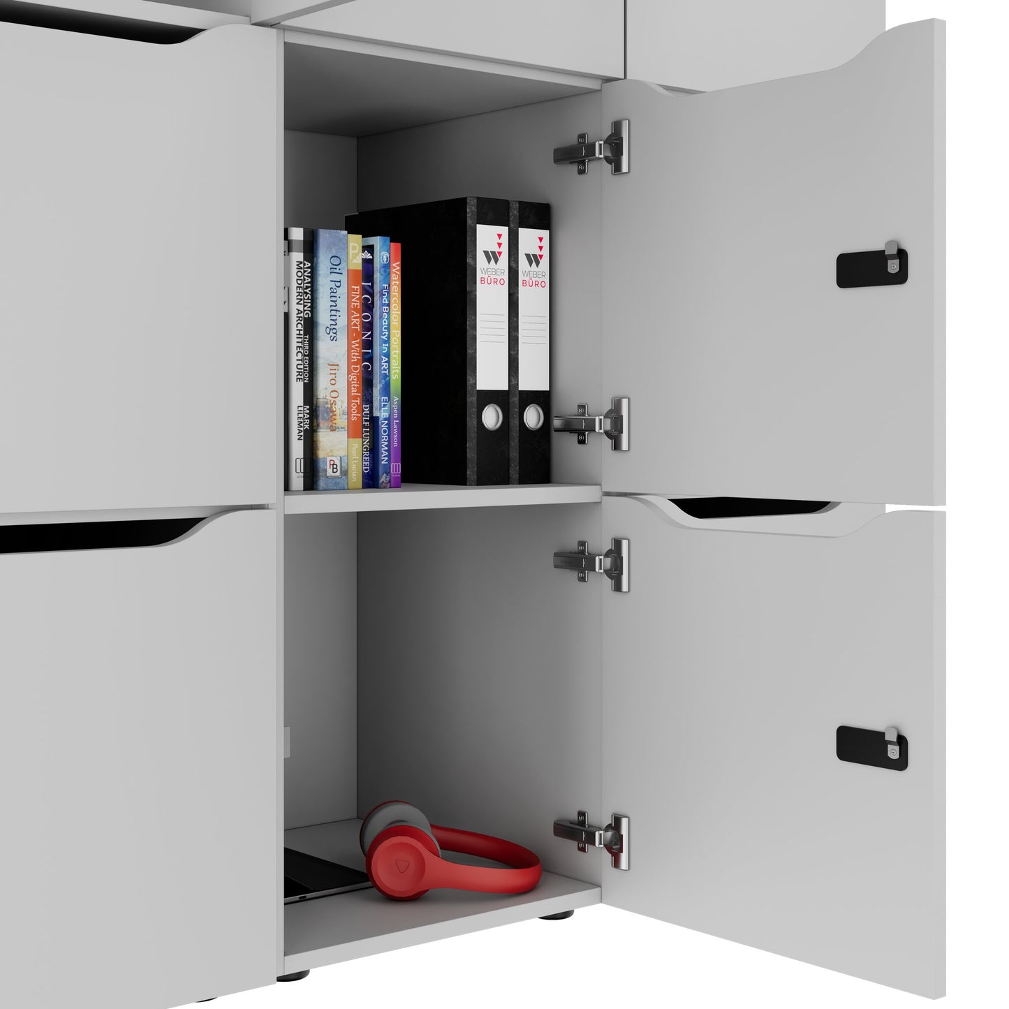 CHOICE Spind | 1353 x 1836 mm, 12 Schließfächer, Perlgrau