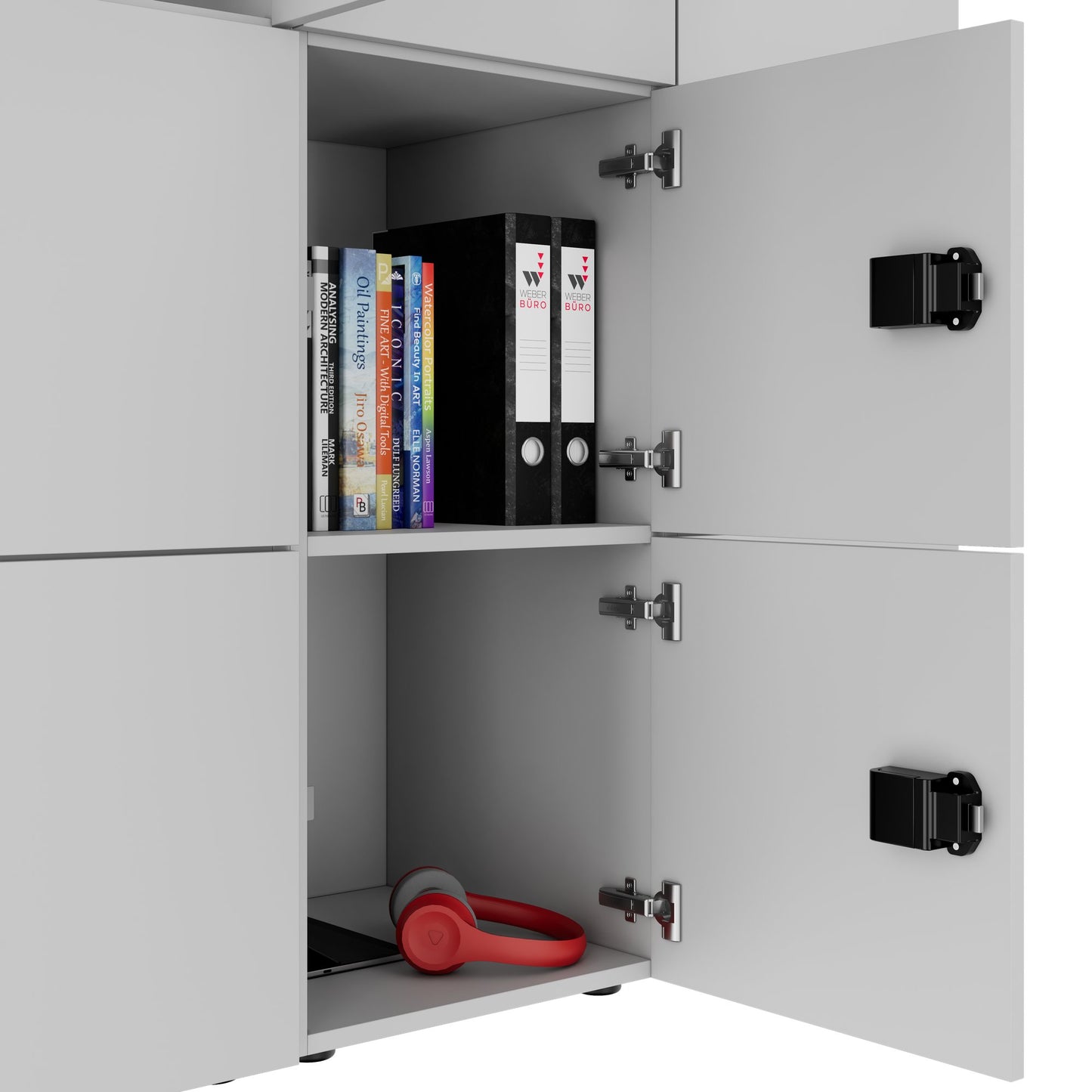 CHOICE Spind | 1353 x 1836 mm, 12 Schließfächer, Perlgrau