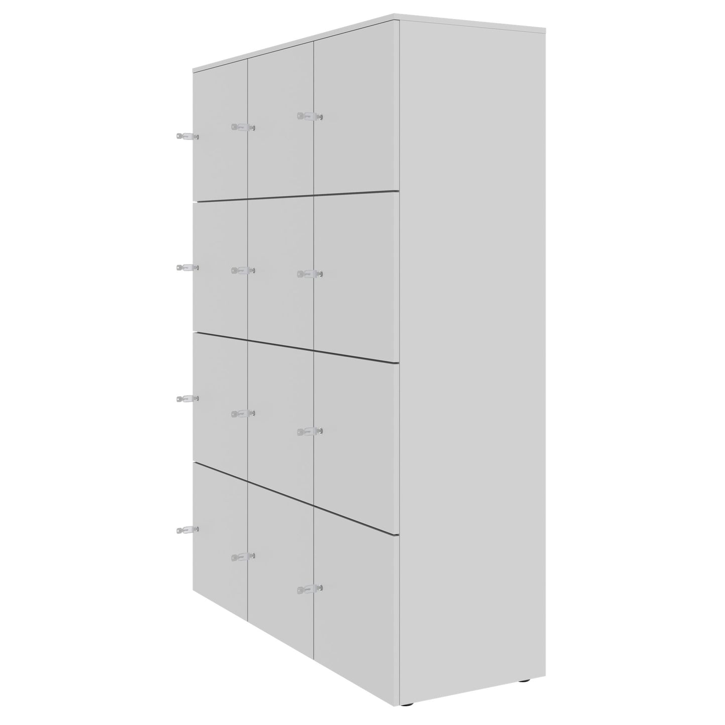 CHOICE Spind | 1353 x 1836 mm, 12 Schließfächer, Perlgrau