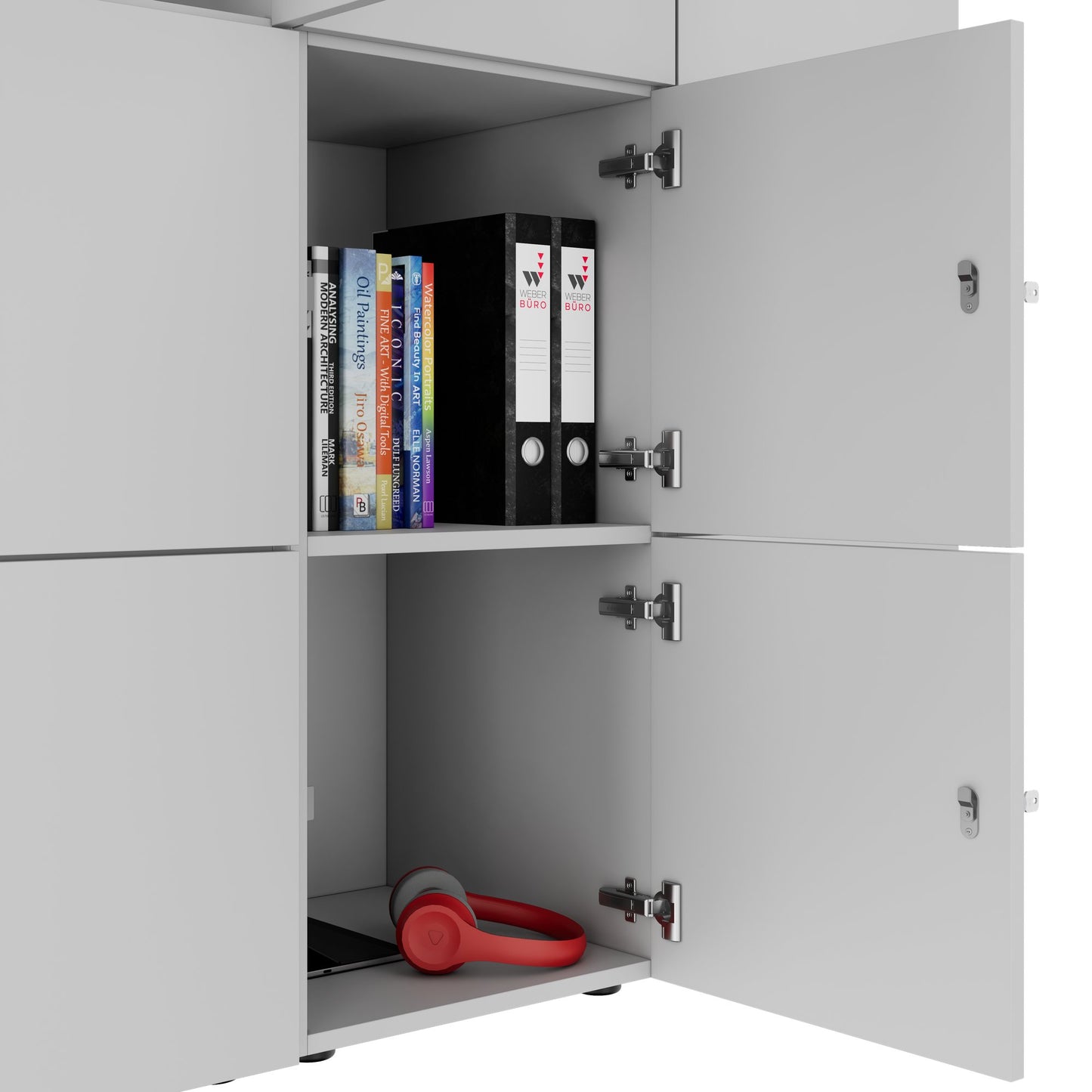 CHOICE Spind | 1353 x 1836 mm, 12 Schließfächer, Perlgrau