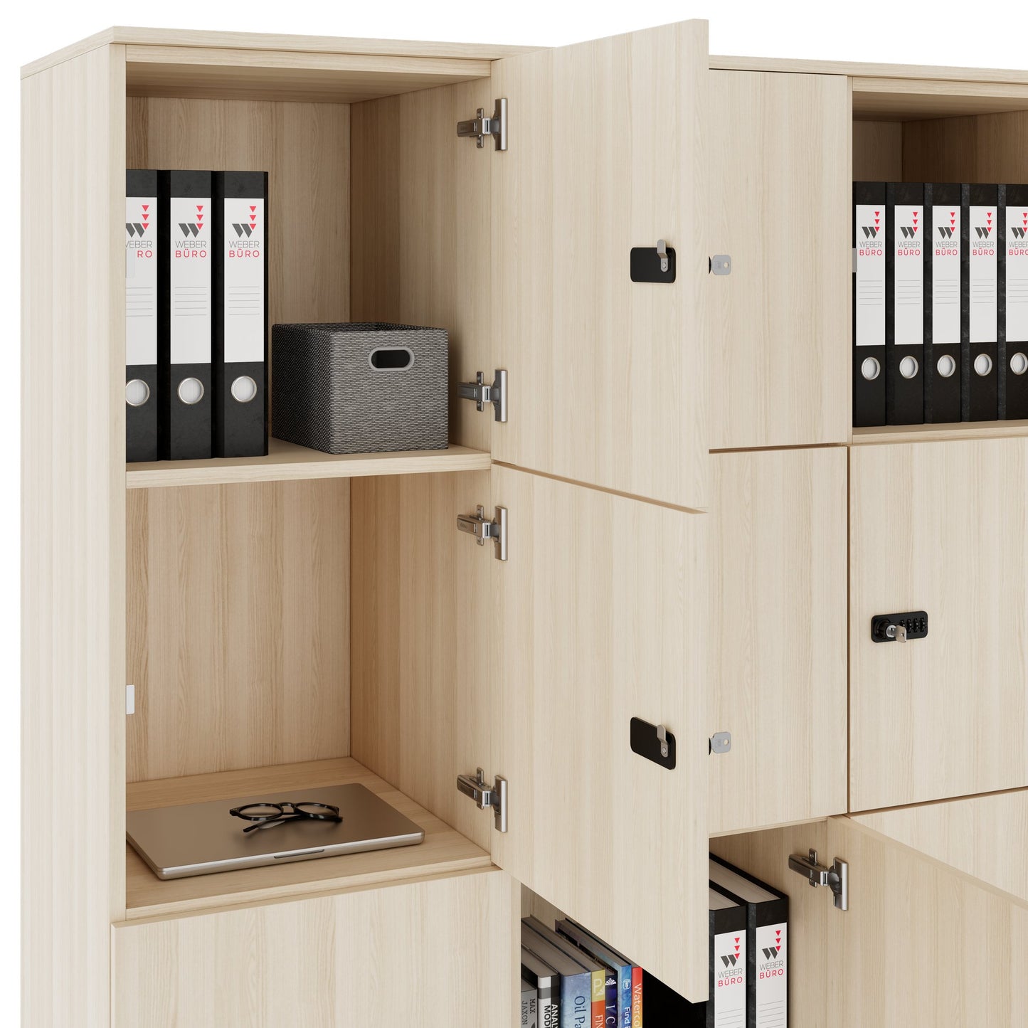 CHOICE Spind | 1353 x 1836 mm, 12 Schließfächer, Sandesche