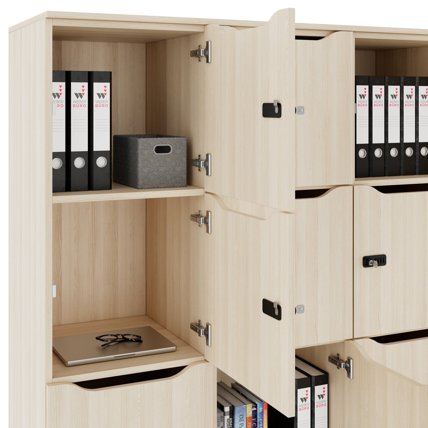 CHOICE Spind | 1353 x 1836 mm, 12 Schließfächer, Sandesche