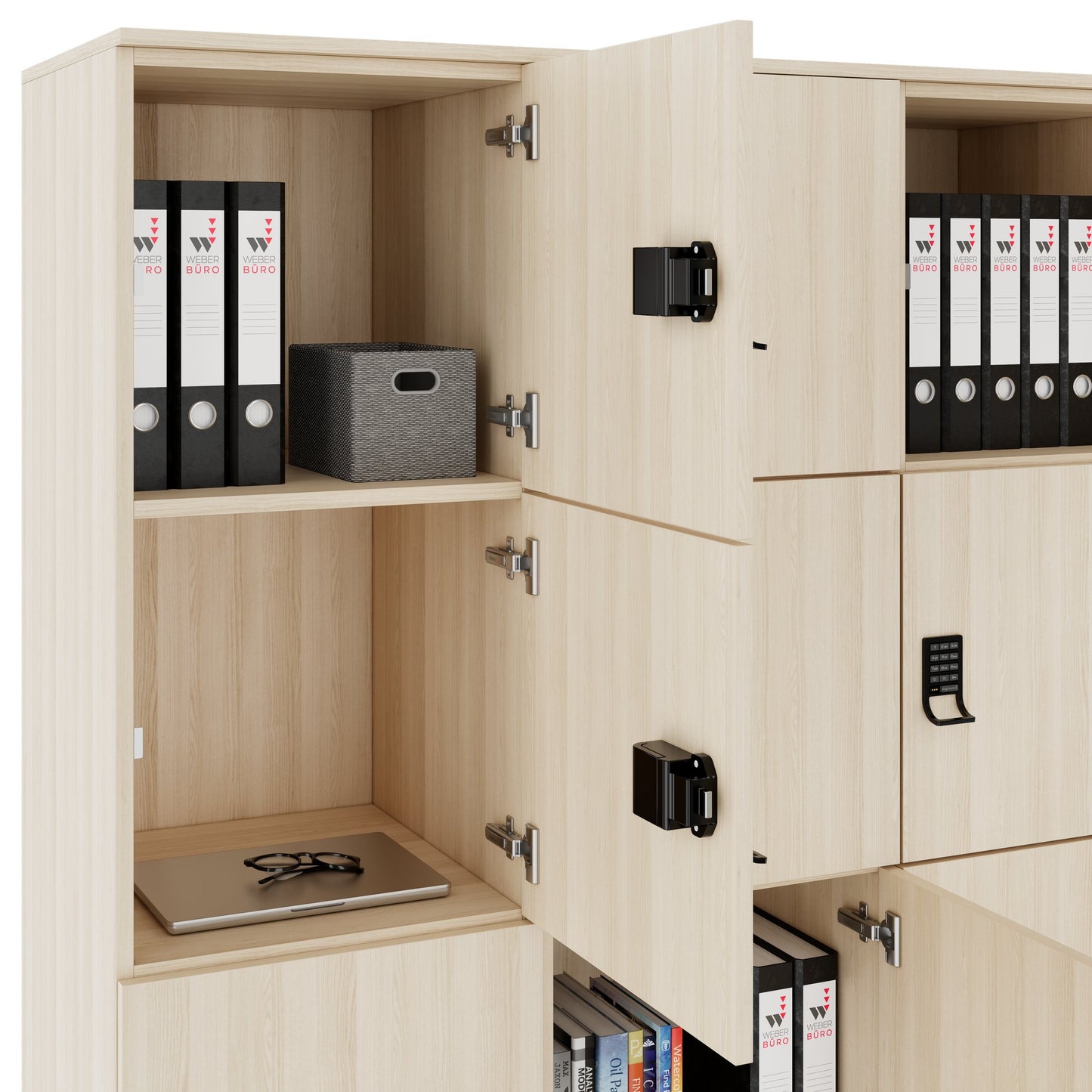 CHOICE Spind | 1353 x 1836 mm, 12 Schließfächer, Sandesche