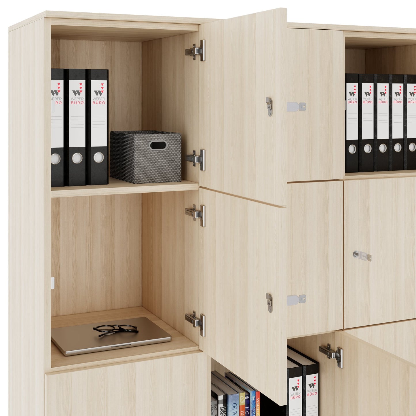 CHOICE Spind | 1353 x 1836 mm, 12 Schließfächer, Sandesche