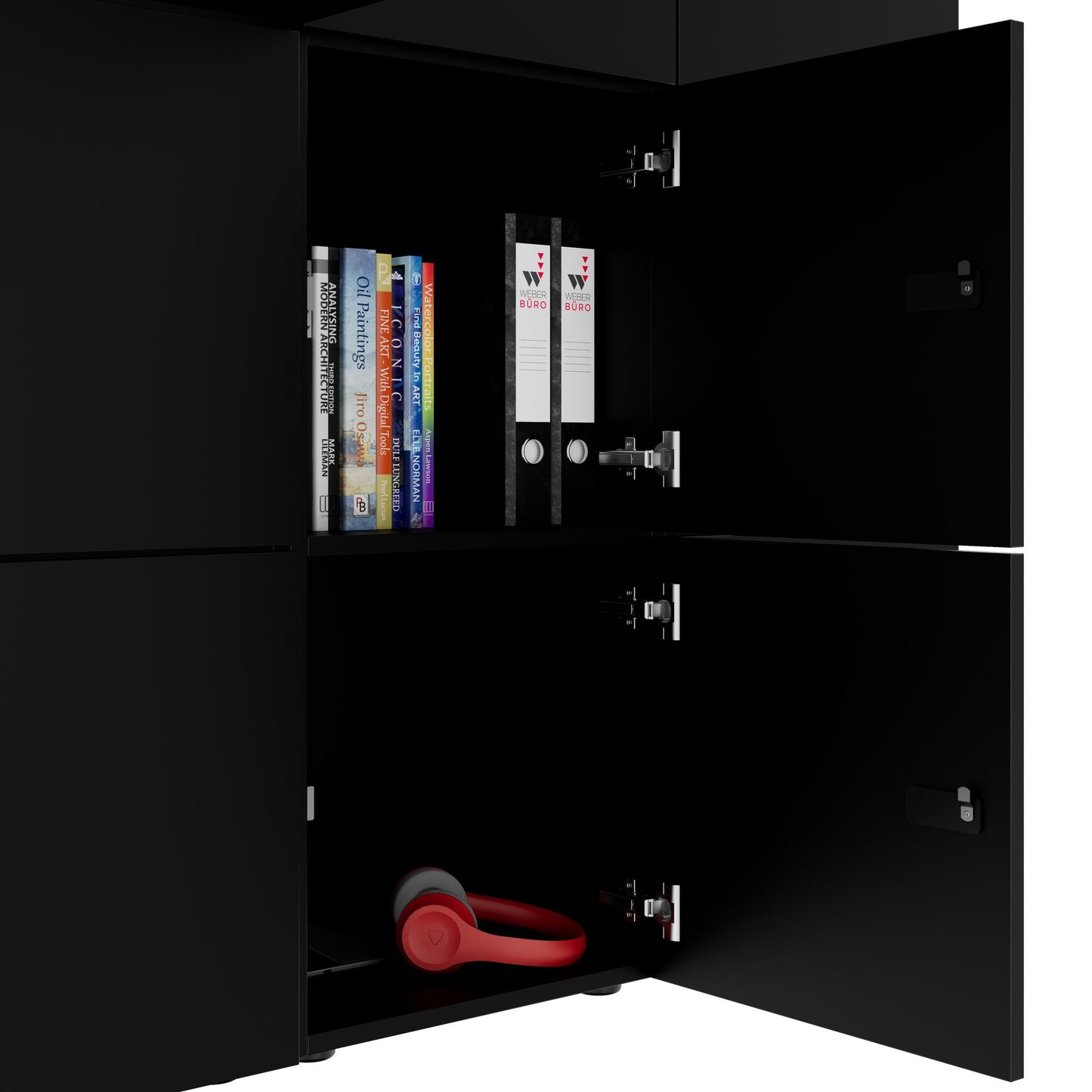 CHOICE Spind | 1353 x 1836 mm, 12 Schließfächer, Schwarz