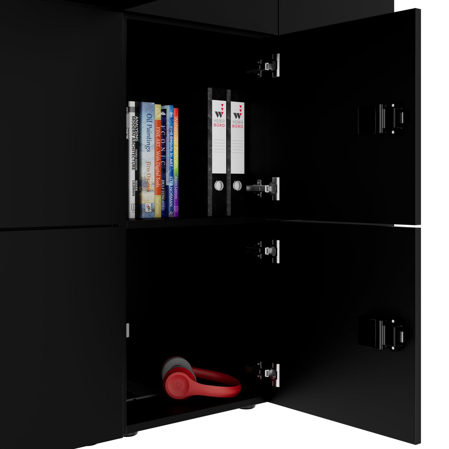 CHOICE Spind | 1353 x 1836 mm, 12 Schließfächer, Schwarz