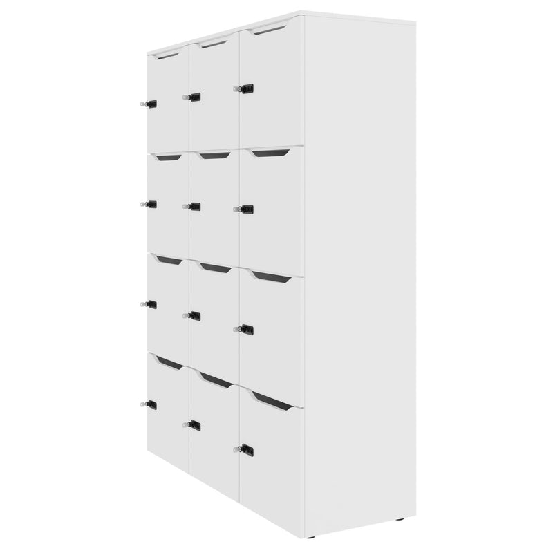 Armoire CHOICE | 1353 x 1836 mm, 12 casiers, blanc - 3 Main Image