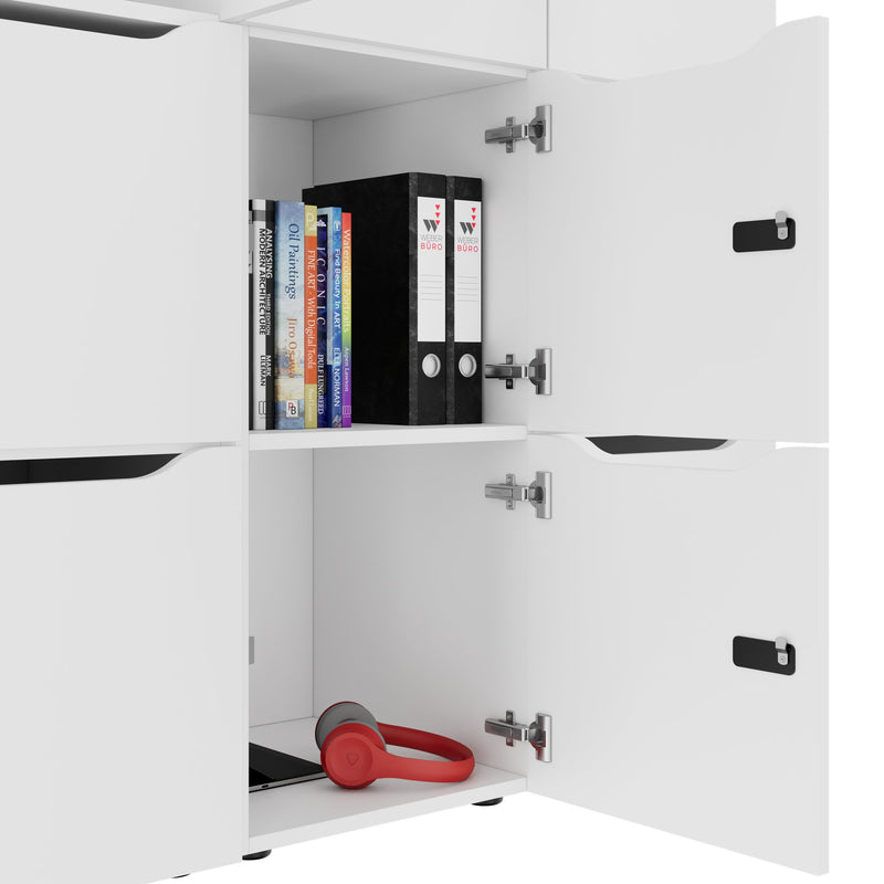 Armoire CHOICE | 1353 x 1836 mm, 12 casiers, blanc - 5 Main Image