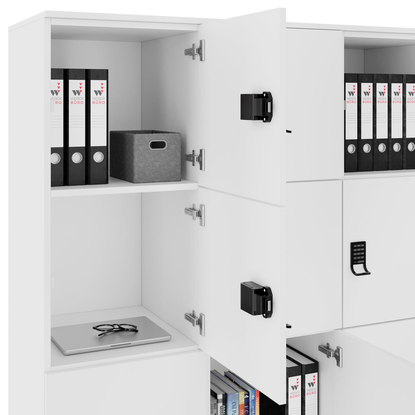 CHOICE Locker | 1353 x 1836 mm, 12 lockers, white