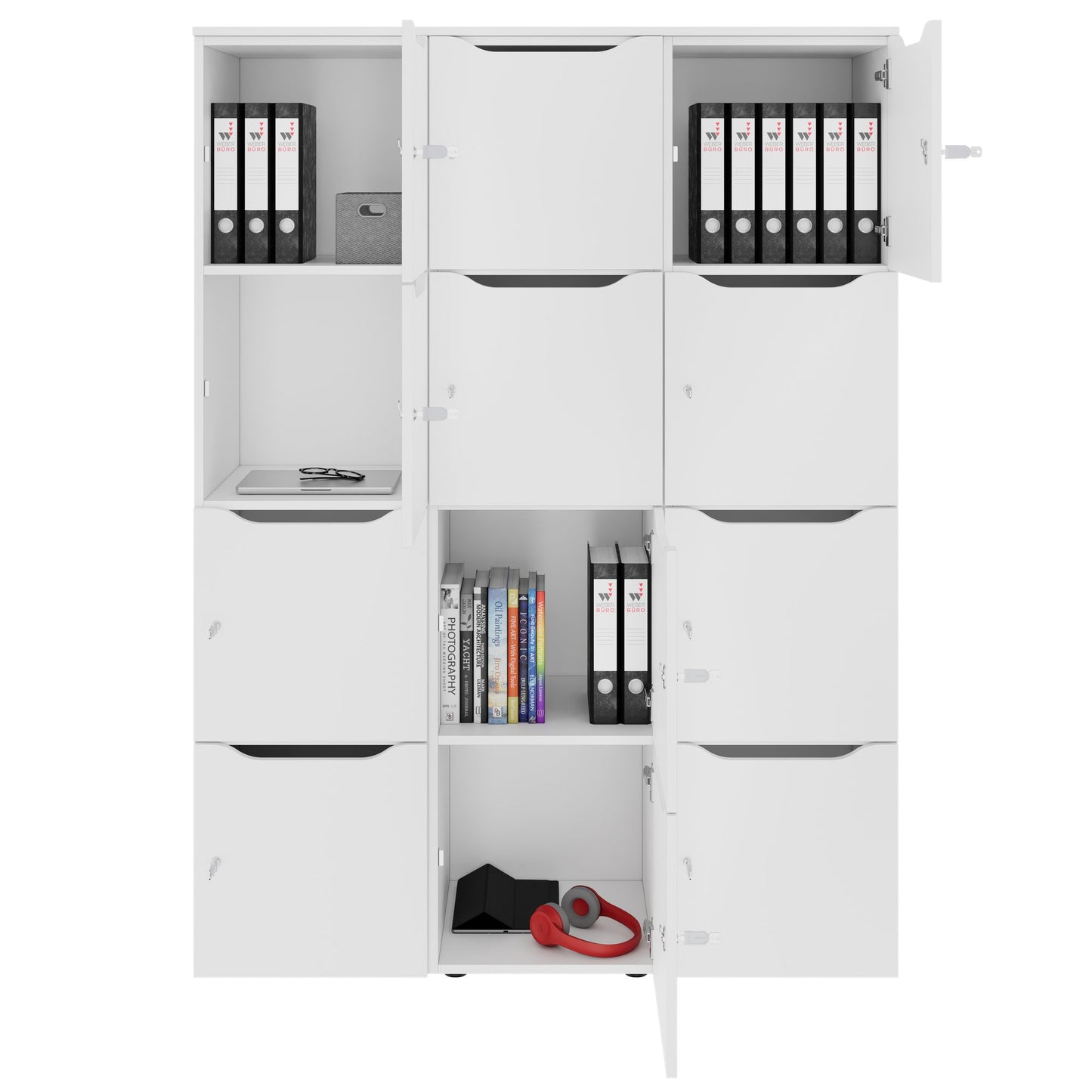CHOICE Locker | 1353 x 1836 mm, 12 lockers, white