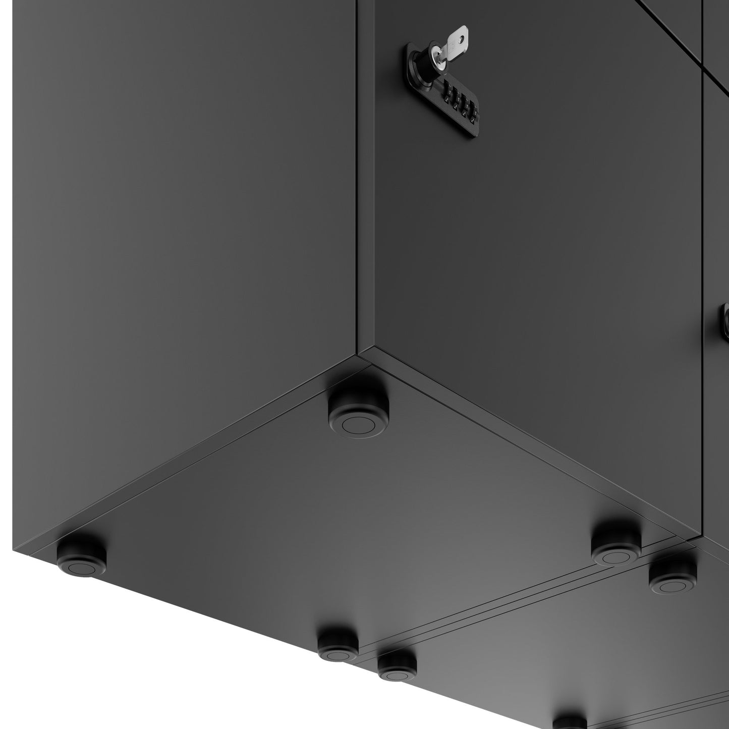 CHOICE Spind | 1800 x 1704 mm, 12 Schliessfächer, Blumenkästen, Anthrazit