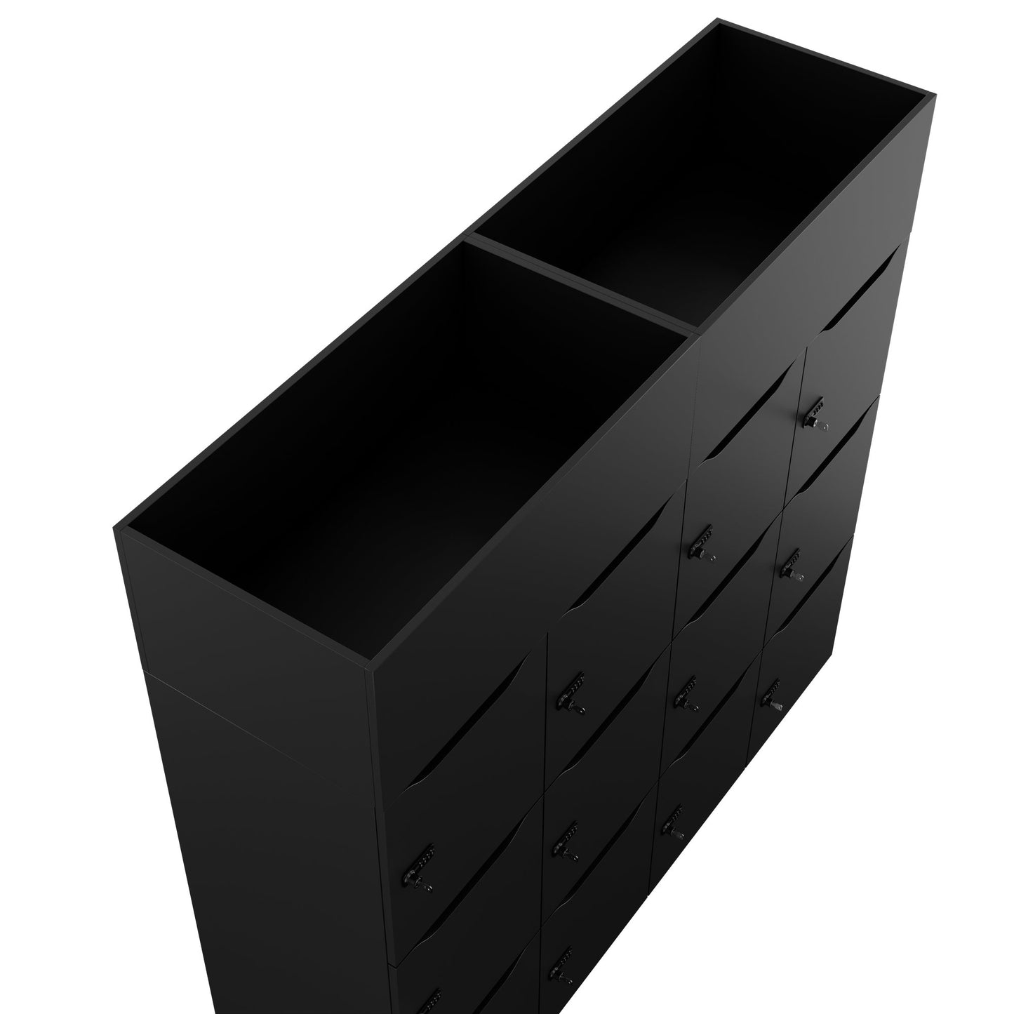 CHOICE Spind | 1800 x 1704 mm, 12 Schliessfächer, Blumenkästen, Anthrazit