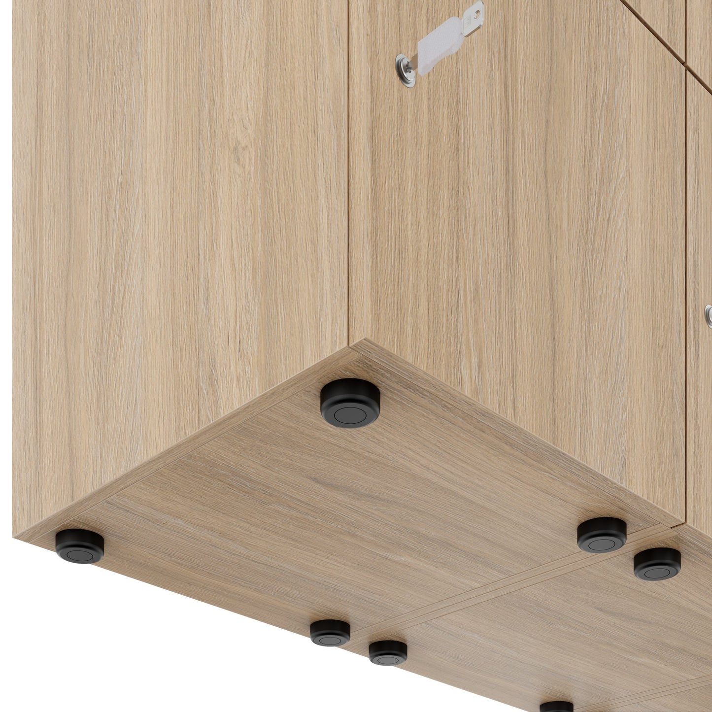 CHOICE Spind | 1800 x 1704 mm, 12 Schließfächer, Blumenkästen, Bernsteineiche