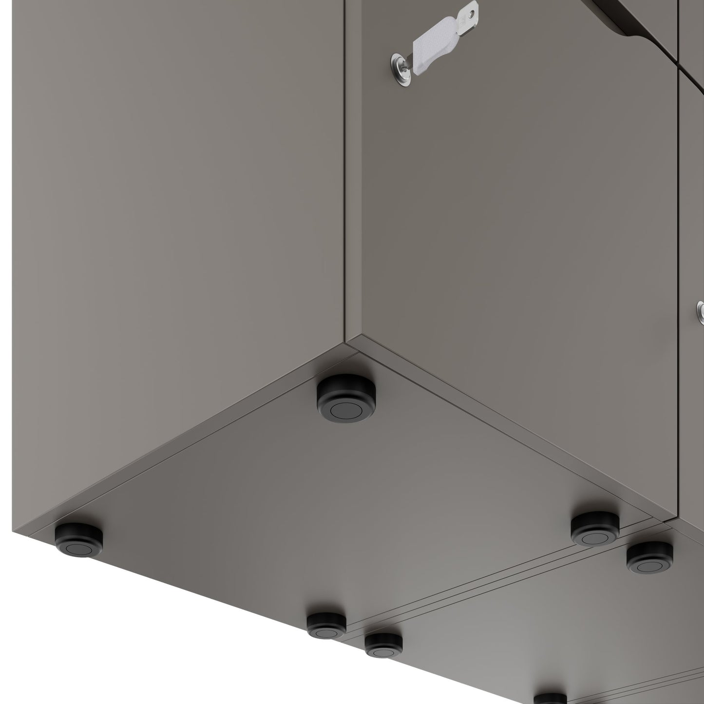 CHOICE Spind | 1800 x 1704 mm, 12 Schließfächer, Blumenkästen, Cubanitgrau