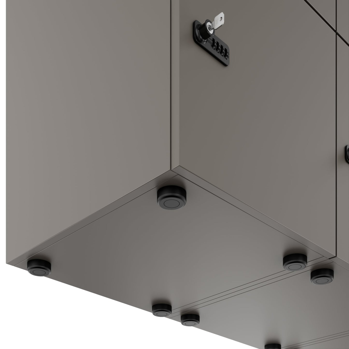 CHOICE Spind | 1800 x 1704 mm, 12 Schließfächer, Blumenkästen, Cubanitgrau