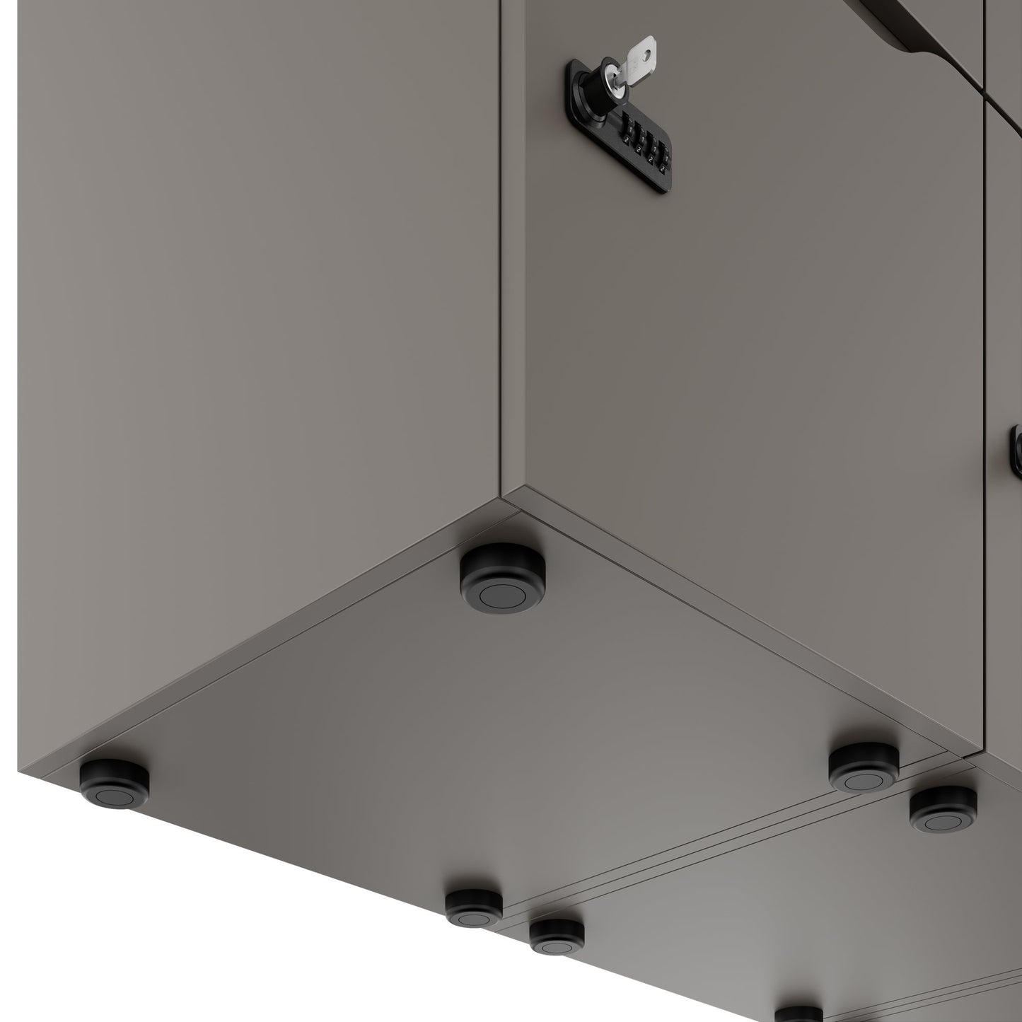 CHOICE Spind | 1800 x 1704 mm, 12 Schließfächer, Blumenkästen, Cubanitgrau