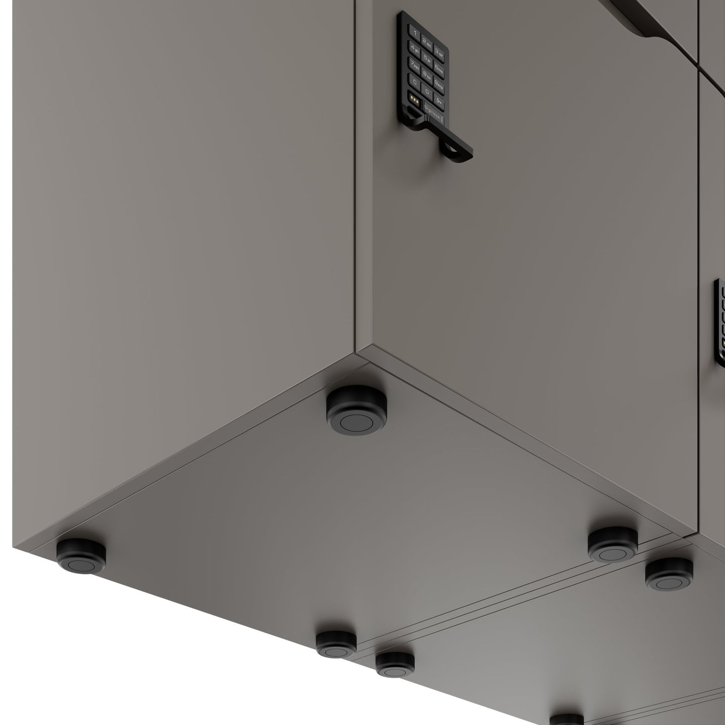 CHOICE Spind | 1800 x 1704 mm, 12 Schließfächer, Blumenkästen, Cubanitgrau