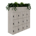 CHOICE Spind | 1800 x 1704 mm, 12 Schließfächer, Blumenkästen, Nordeiche grau - 1 Thumbnail Image