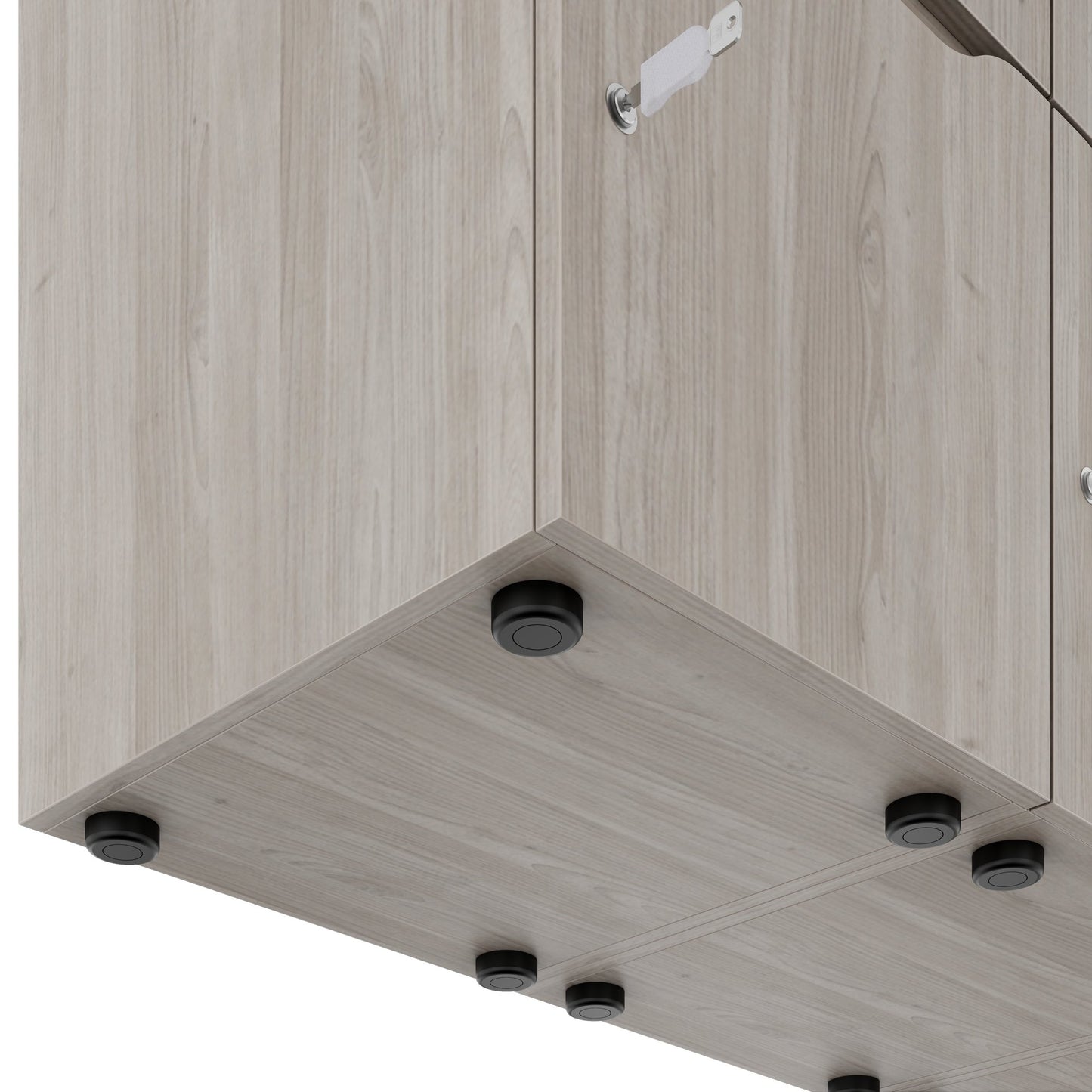 CHOICE Spind | 1800 x 1704 mm, 12 Schliessfächer, Blumenkästen, Nordeiche grau