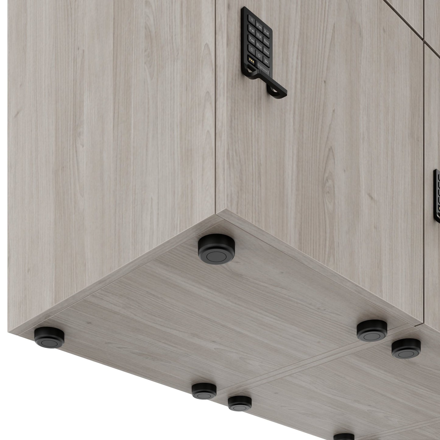 CHOICE Spind | 1800 x 1704 mm, 12 Schliessfächer, Blumenkästen, Nordeiche grau