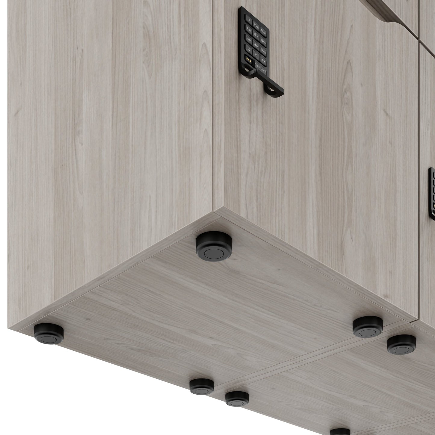 CHOICE Spind | 1800 x 1704 mm, 12 Schliessfächer, Blumenkästen, Nordeiche grau