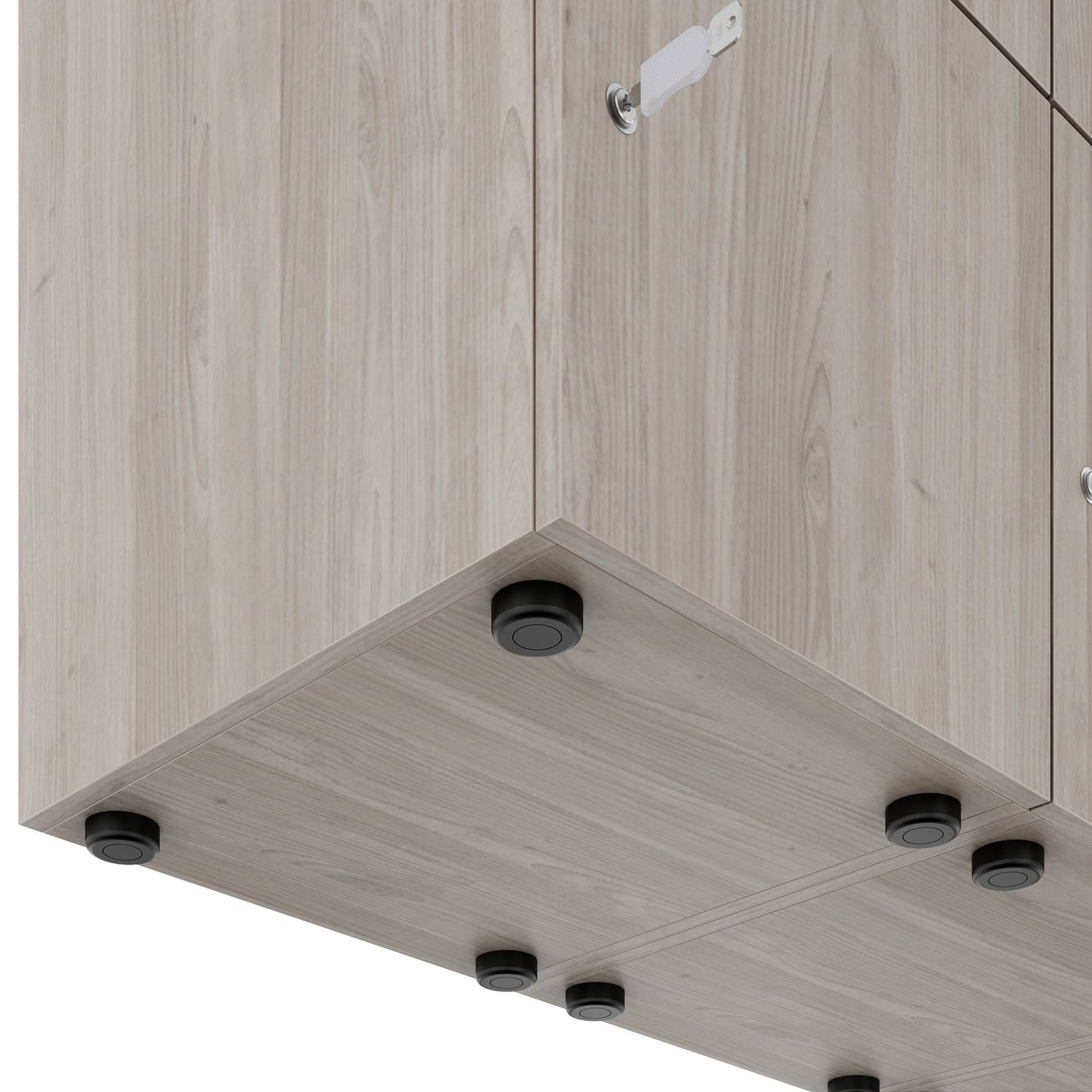 CHOICE Spind | 1800 x 1704 mm, 12 Schliessfächer, Blumenkästen, Nordeiche grau